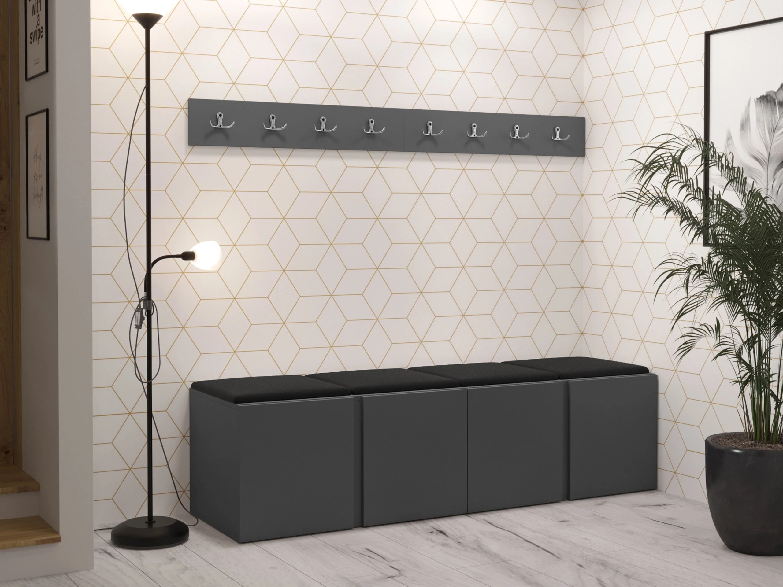 Set arredo da corridoio Pinis VII (Eco pelle Soft 011)