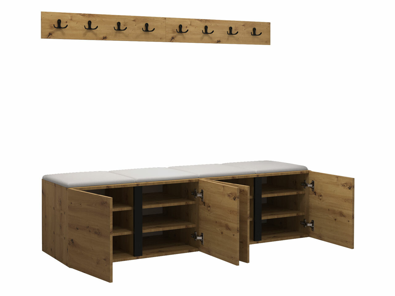 Set arredo da corridoio Pinis VII (Rovere Artisan)