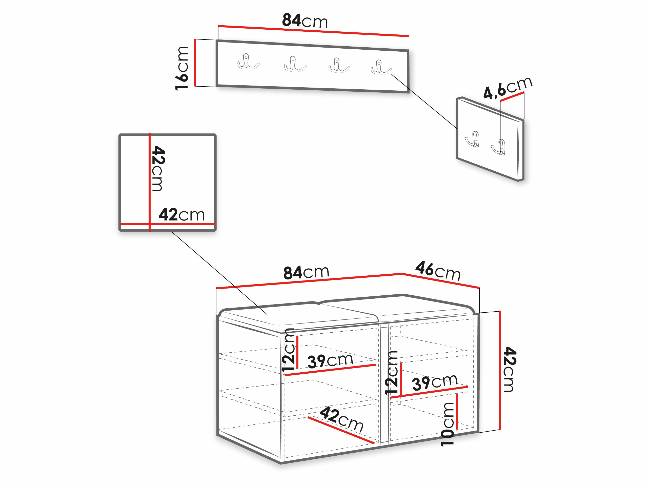 Set arredo da corridoio Hartford 275 (Manila 02)