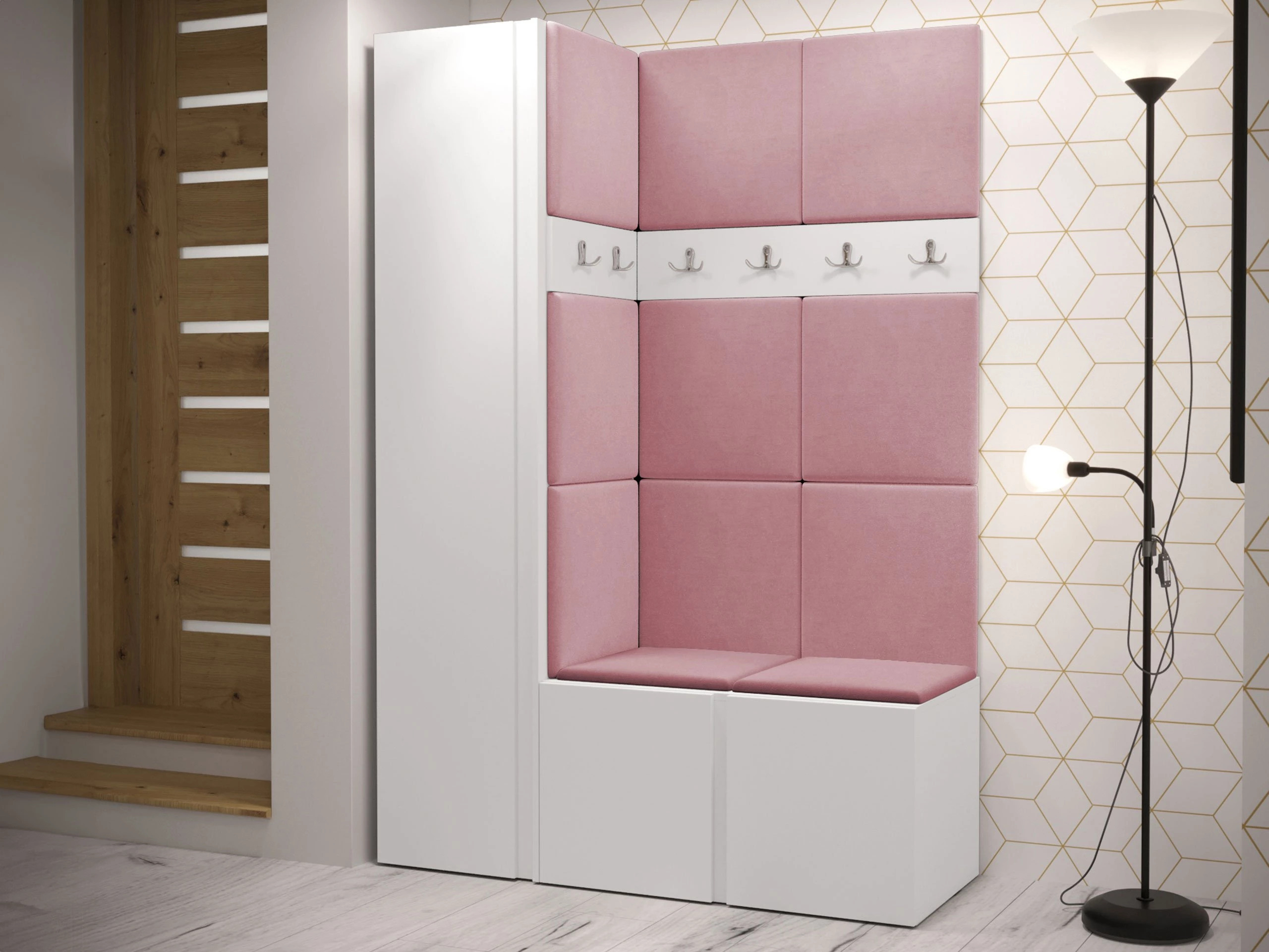 Set arredo da corridoio Pinis IX (Bianco)