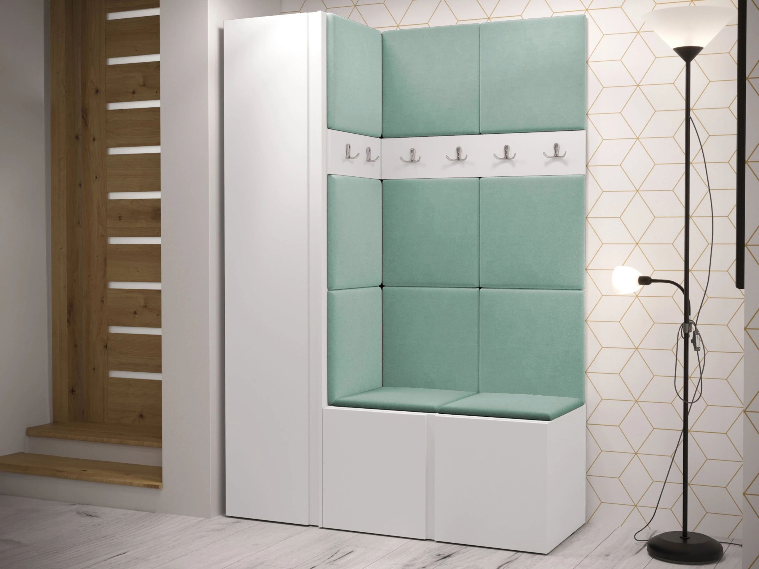 Set arredo da corridoio Pinis IX (Bianco)