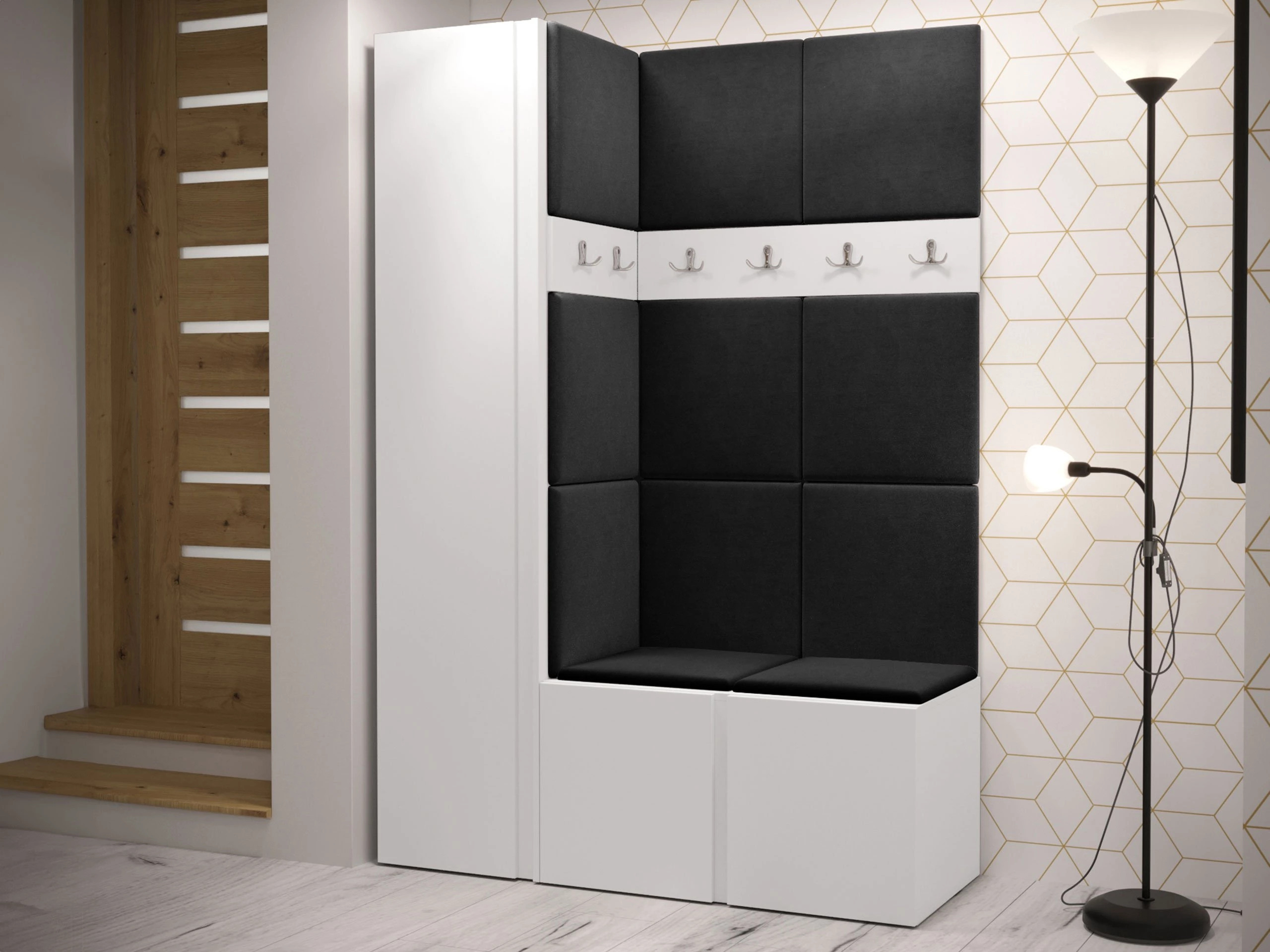 Set arredo da corridoio Pinis IX (Bianco)