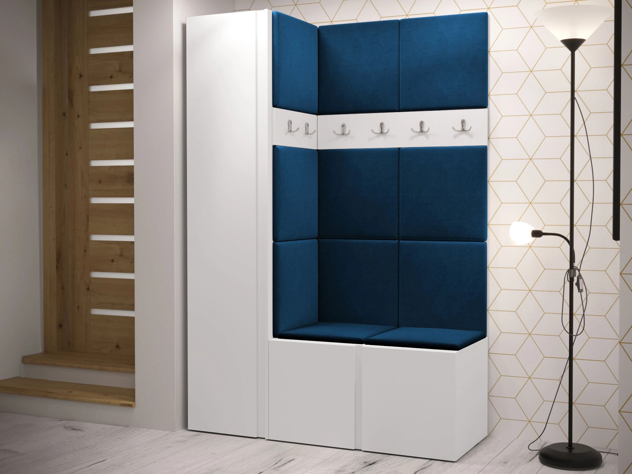 Set arredo da corridoio Pinis IX (Bianco)