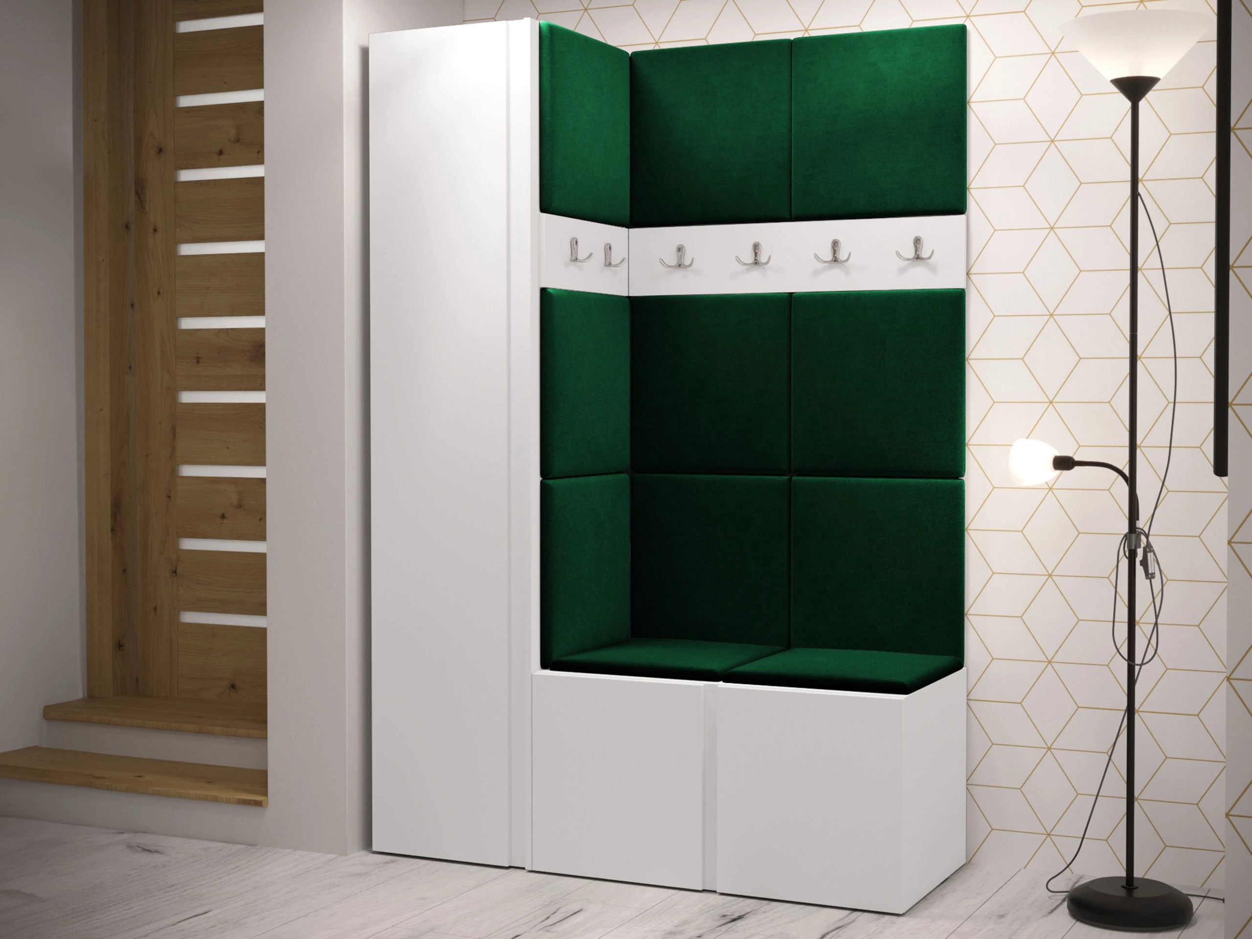 Set arredo da corridoio Pinis IX (Bianco)