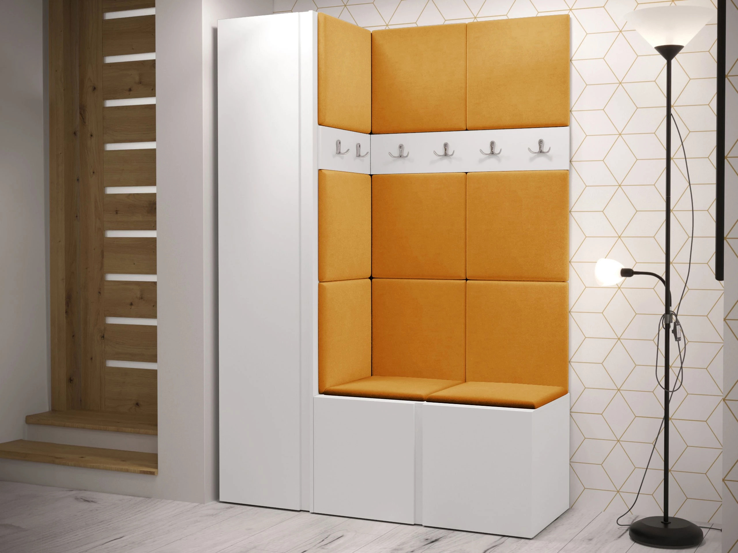 Set arredo da corridoio Pinis IX (Bianco)