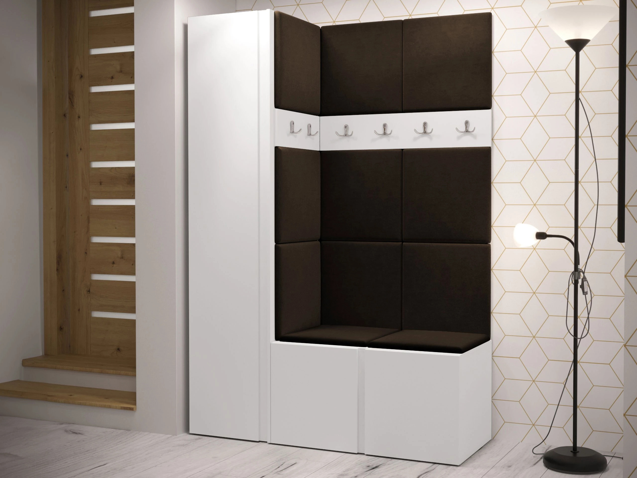 Set arredo da corridoio Pinis IX (Bianco)