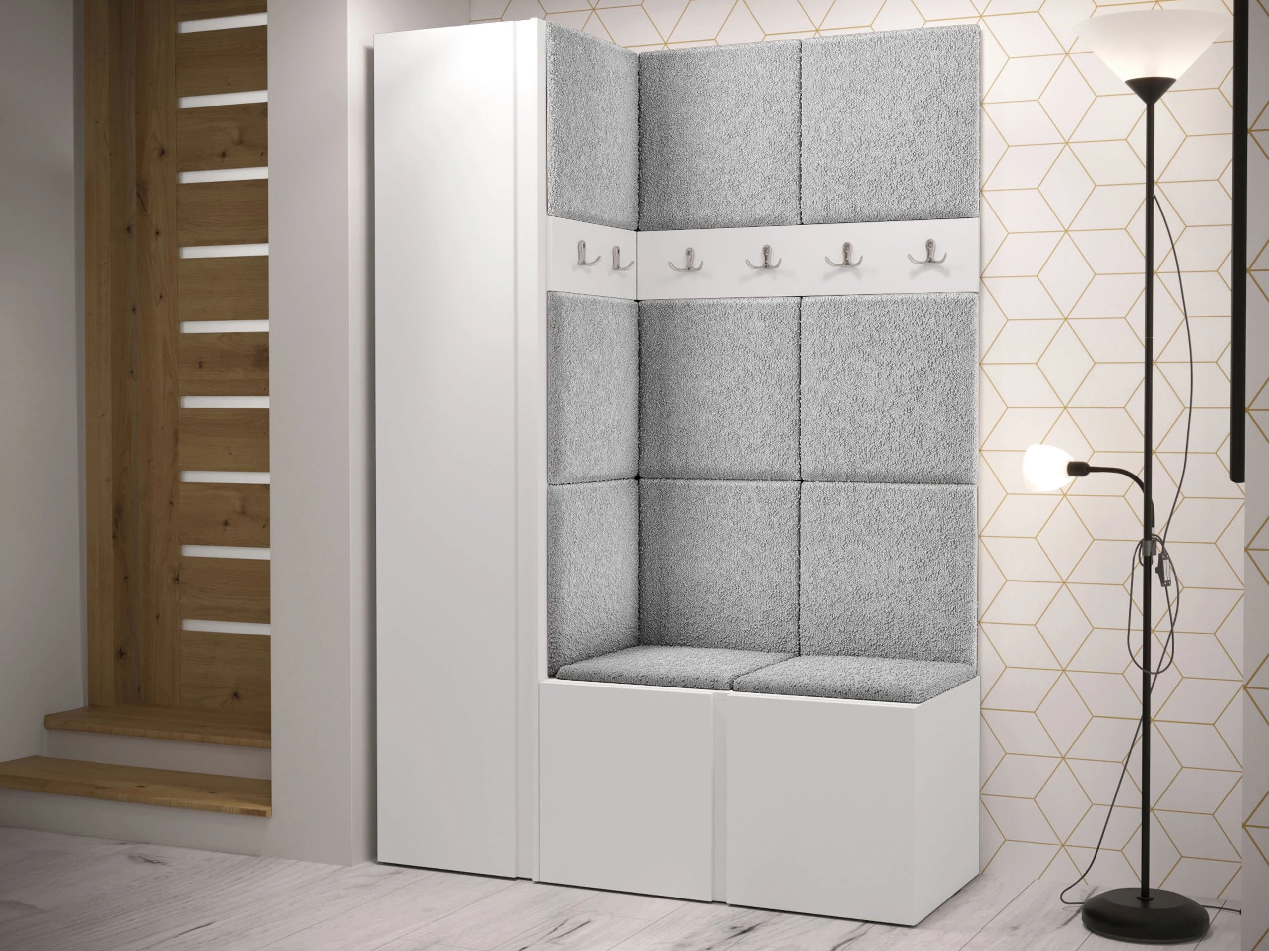 Set arredo da corridoio Pinis IX (Bianco)