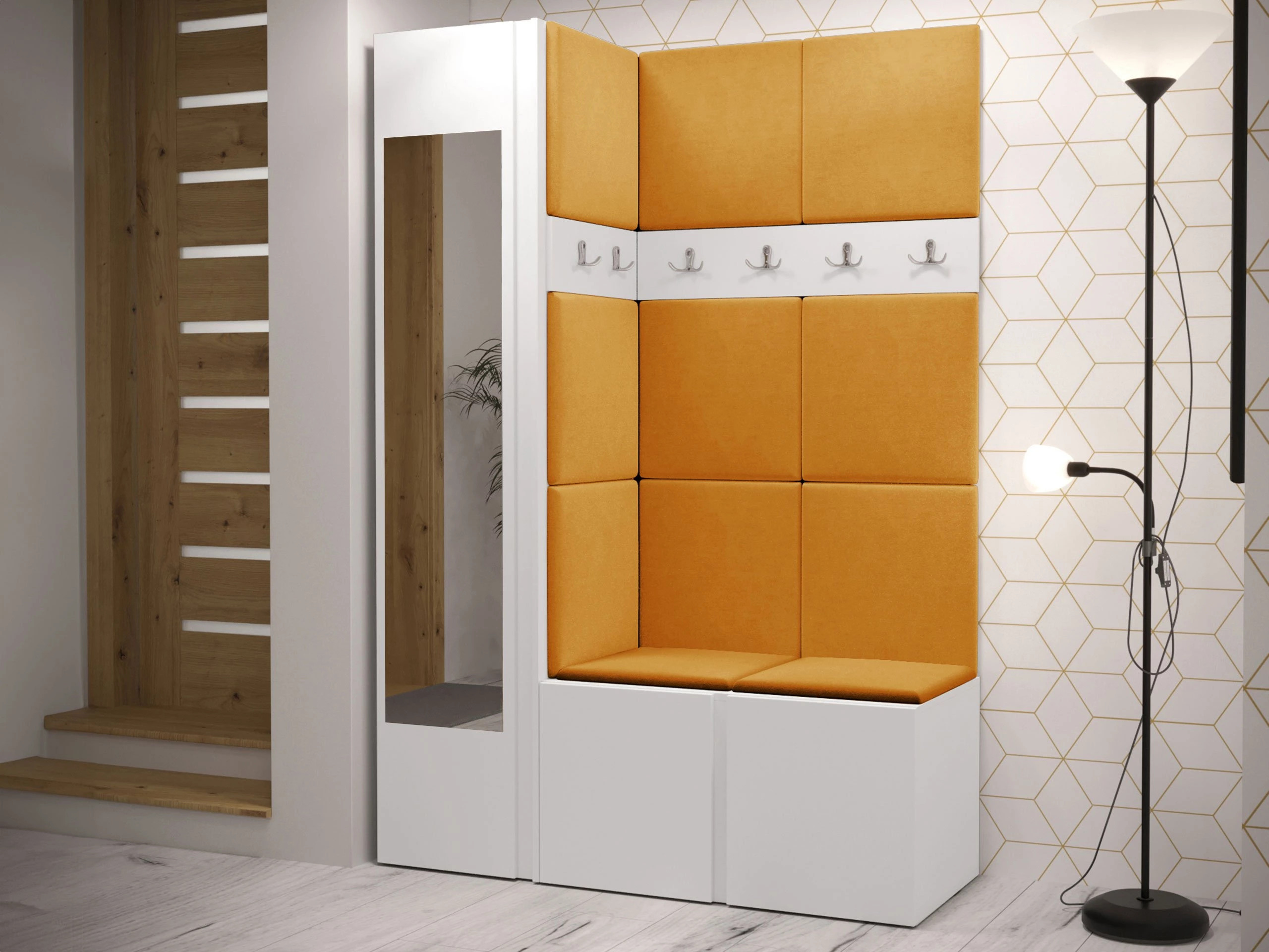 Set arredo da corridoio Hartford 277 (Bianco)