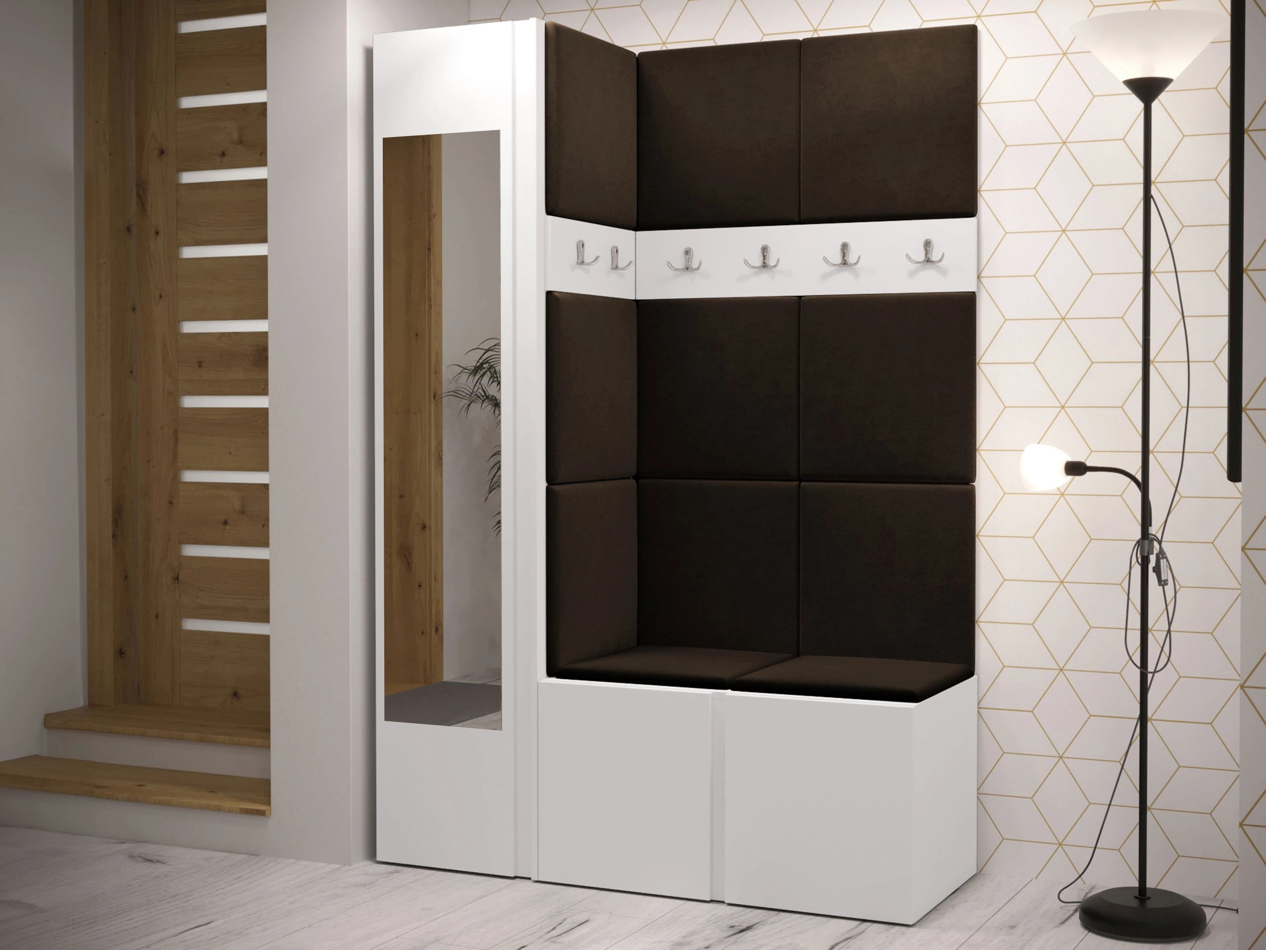 Set arredo da corridoio Hartford 277 (Bianco)