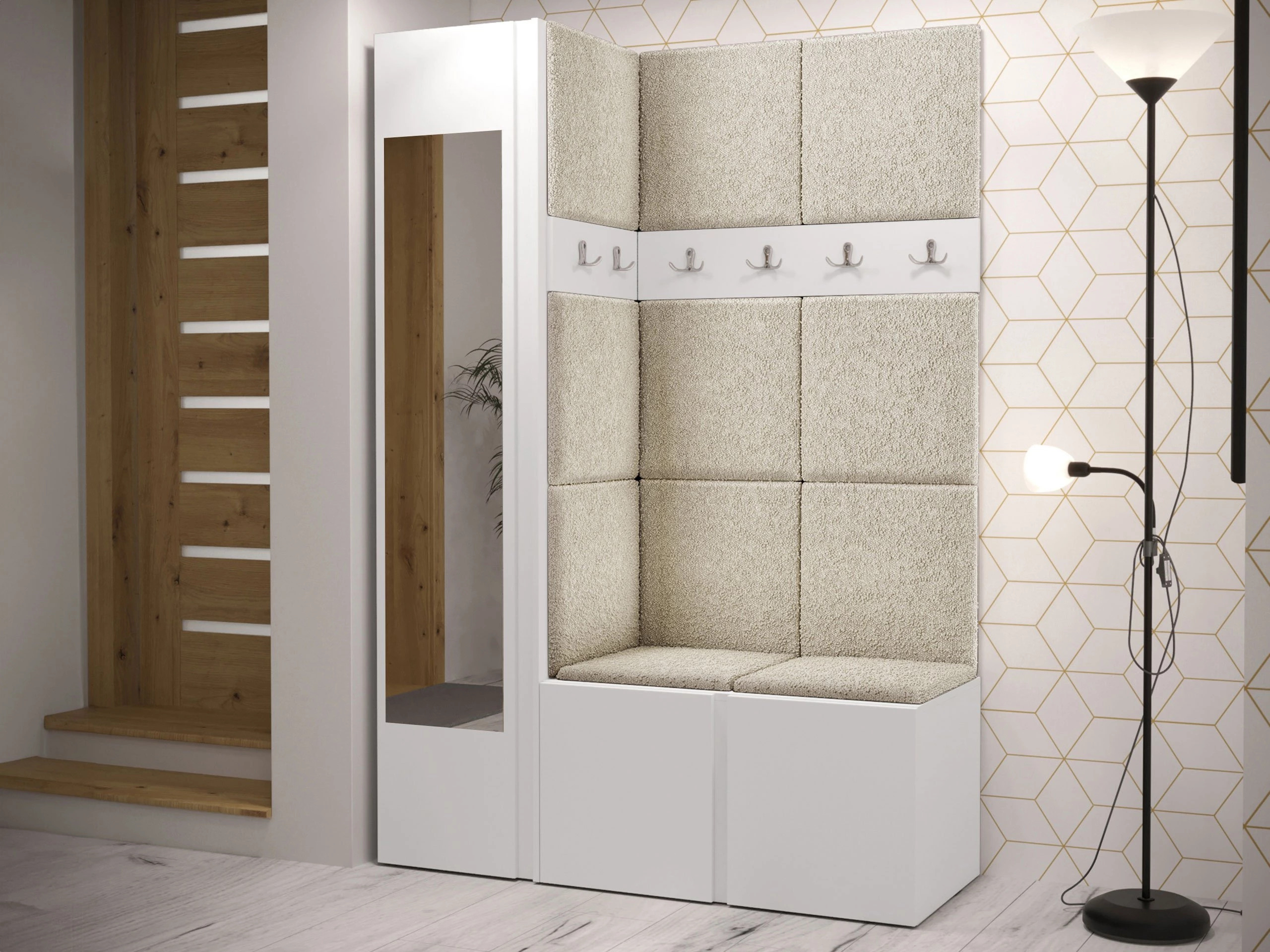 Set arredo da corridoio Hartford 277 (Bianco)