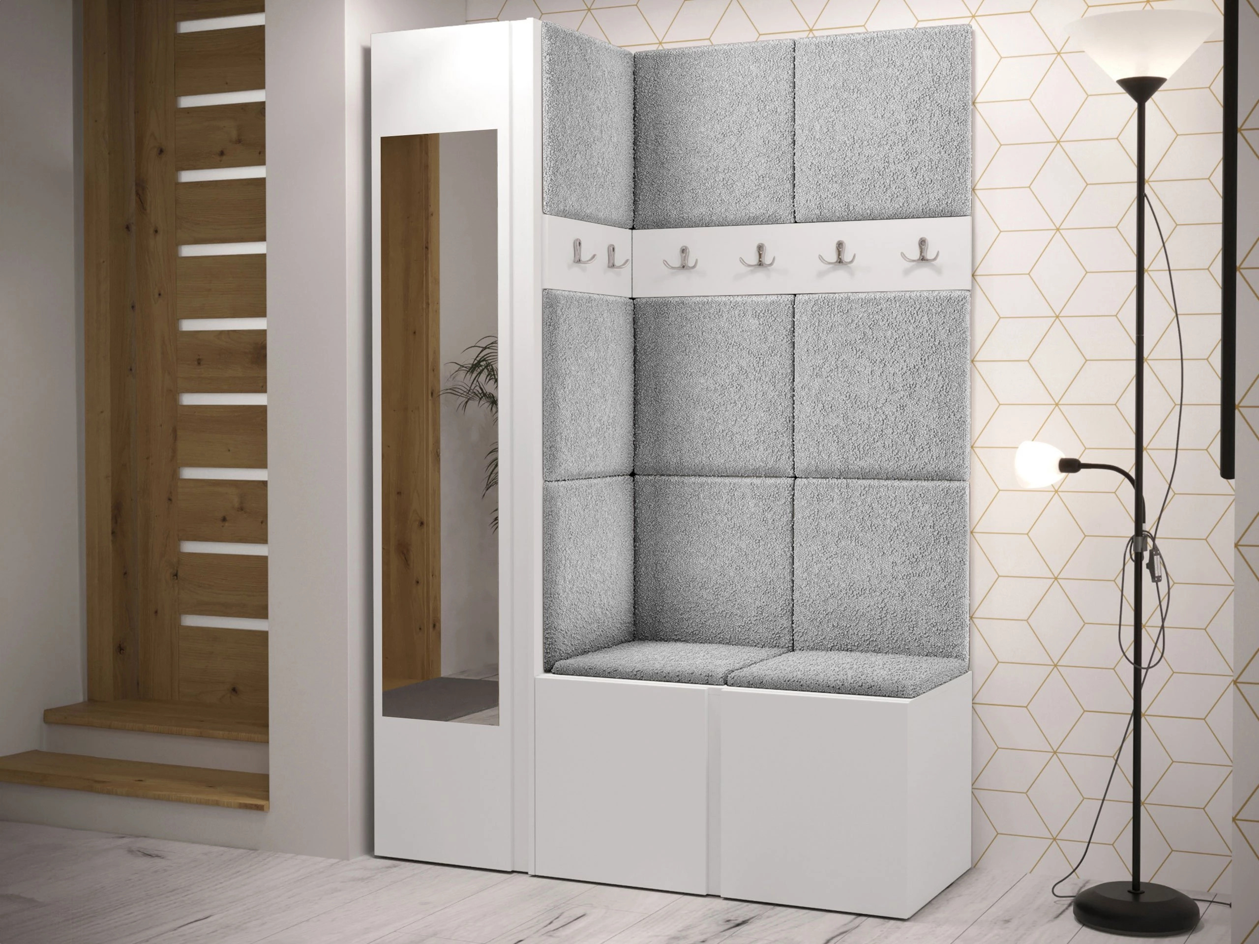 Set arredo da corridoio Hartford 277 (Bianco)