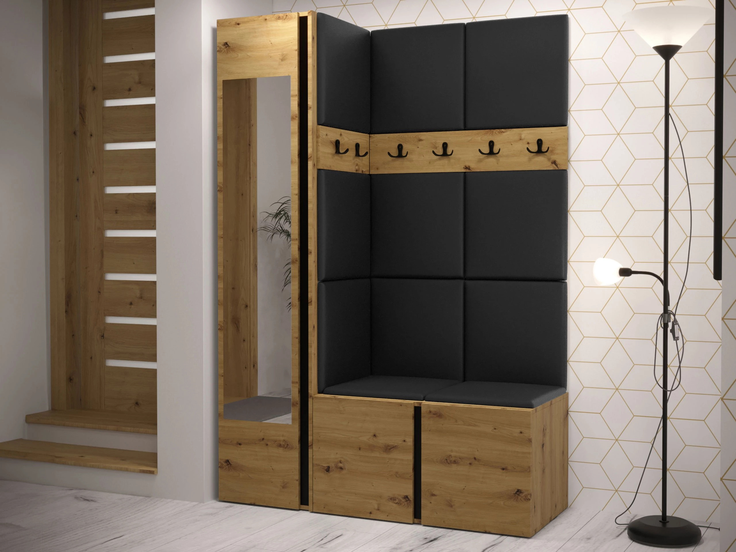 Set arredo da corridoio Hartford 277 (Eco pelle Soft 011)