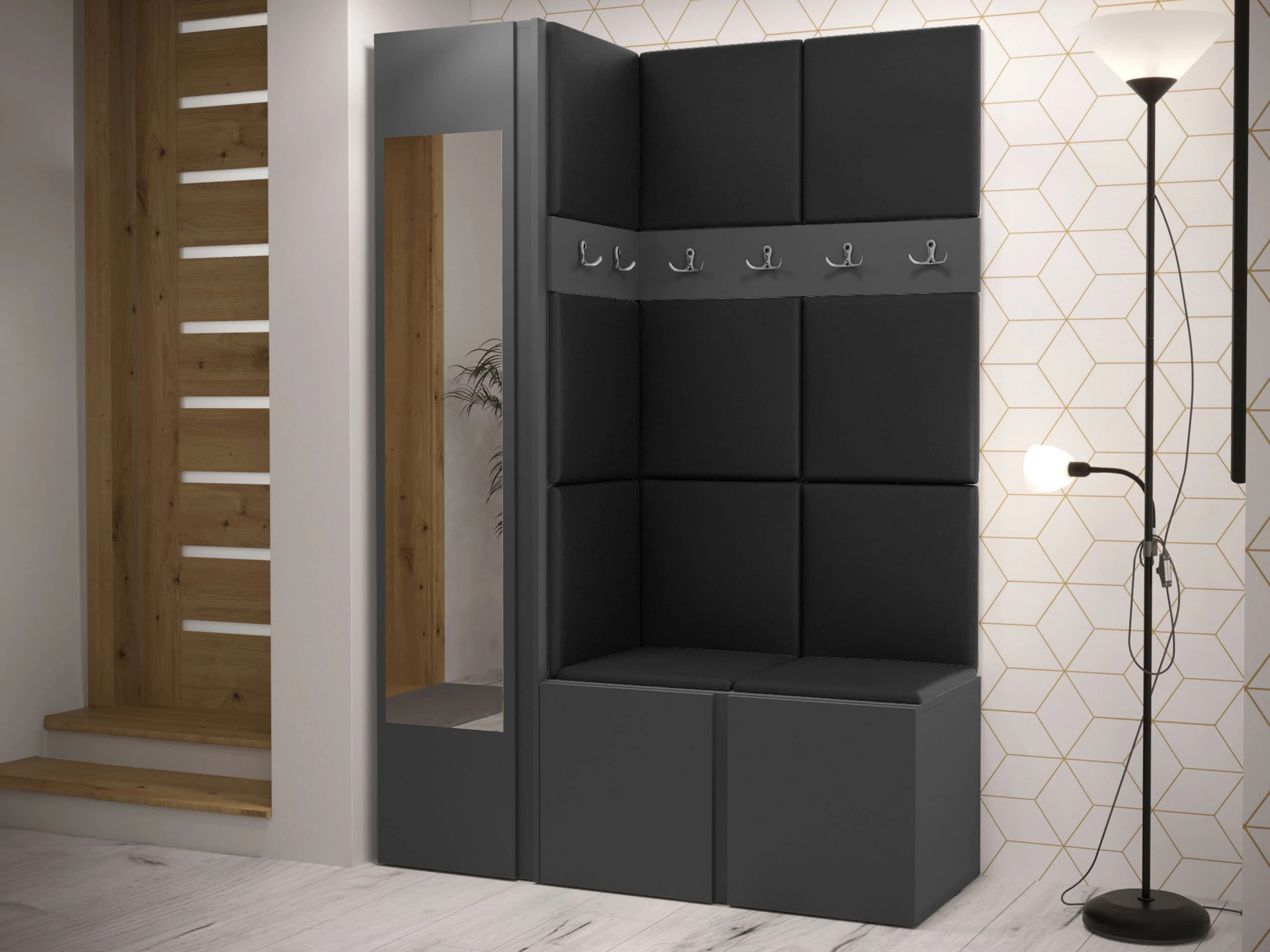 Set arredo da corridoio Hartford 277 (Eco pelle Soft 011)