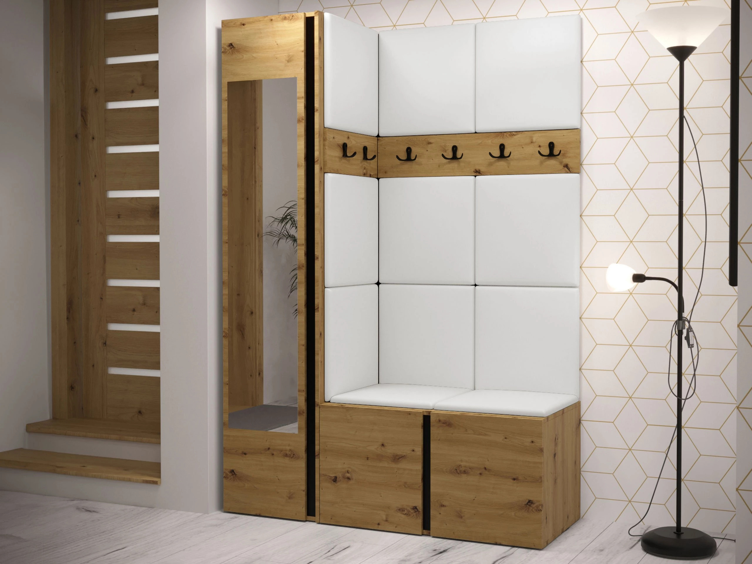Set arredo da corridoio Hartford 277 (Eco pelle Soft 017)