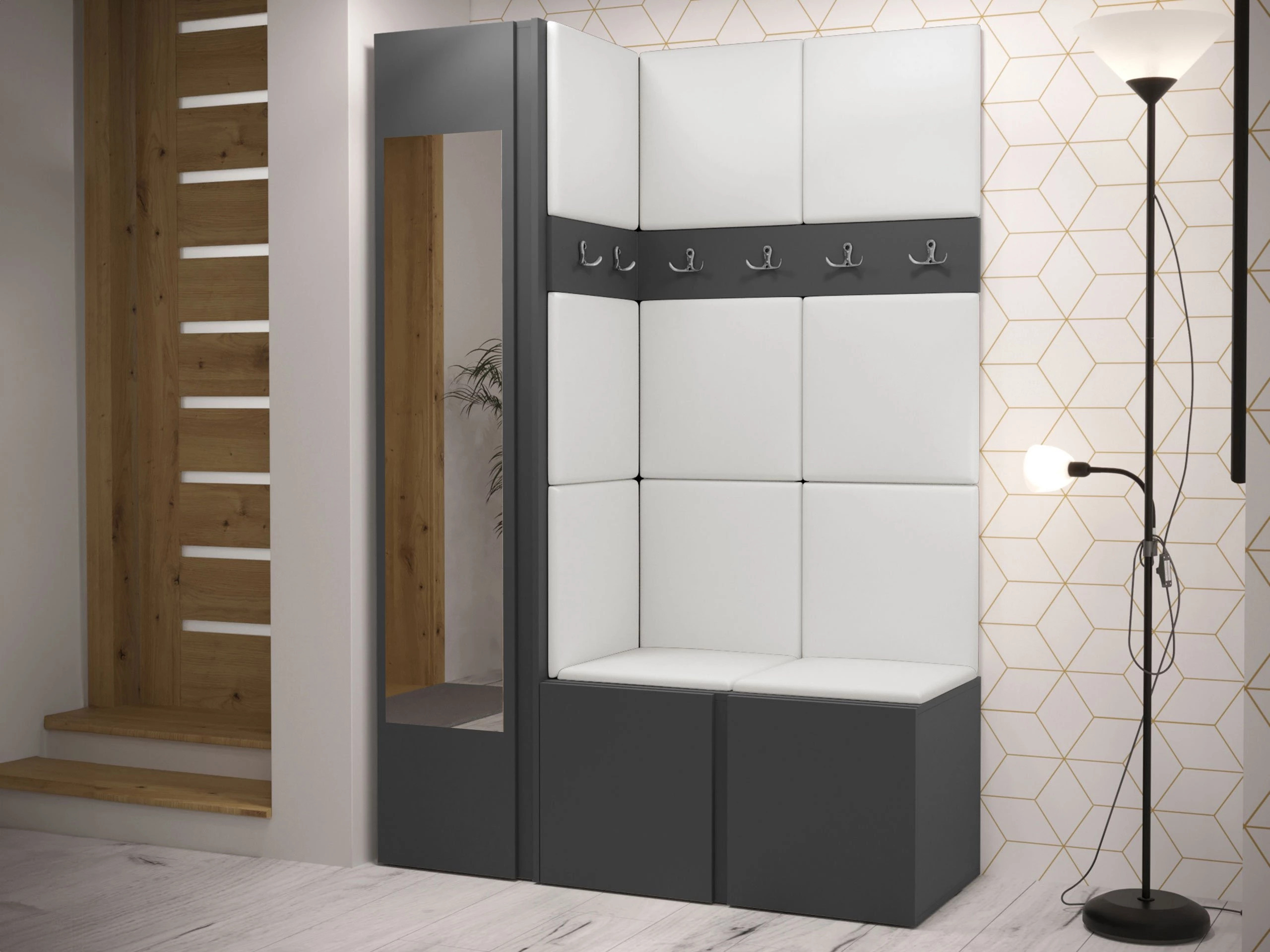 Set arredo da corridoio Hartford 277 (Eco pelle Soft 017)
