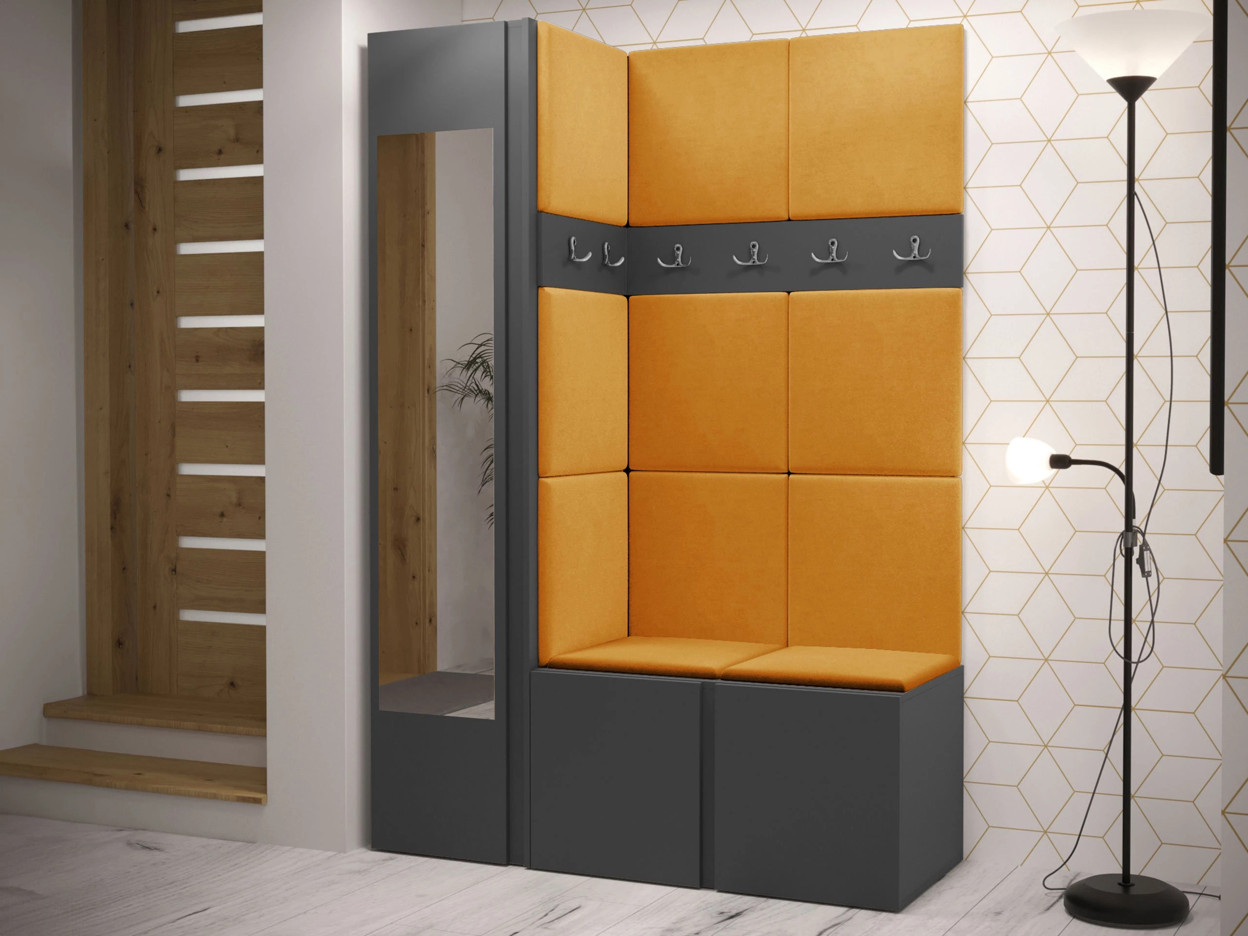 Set arredo da corridoio Hartford 277 (Grafite)