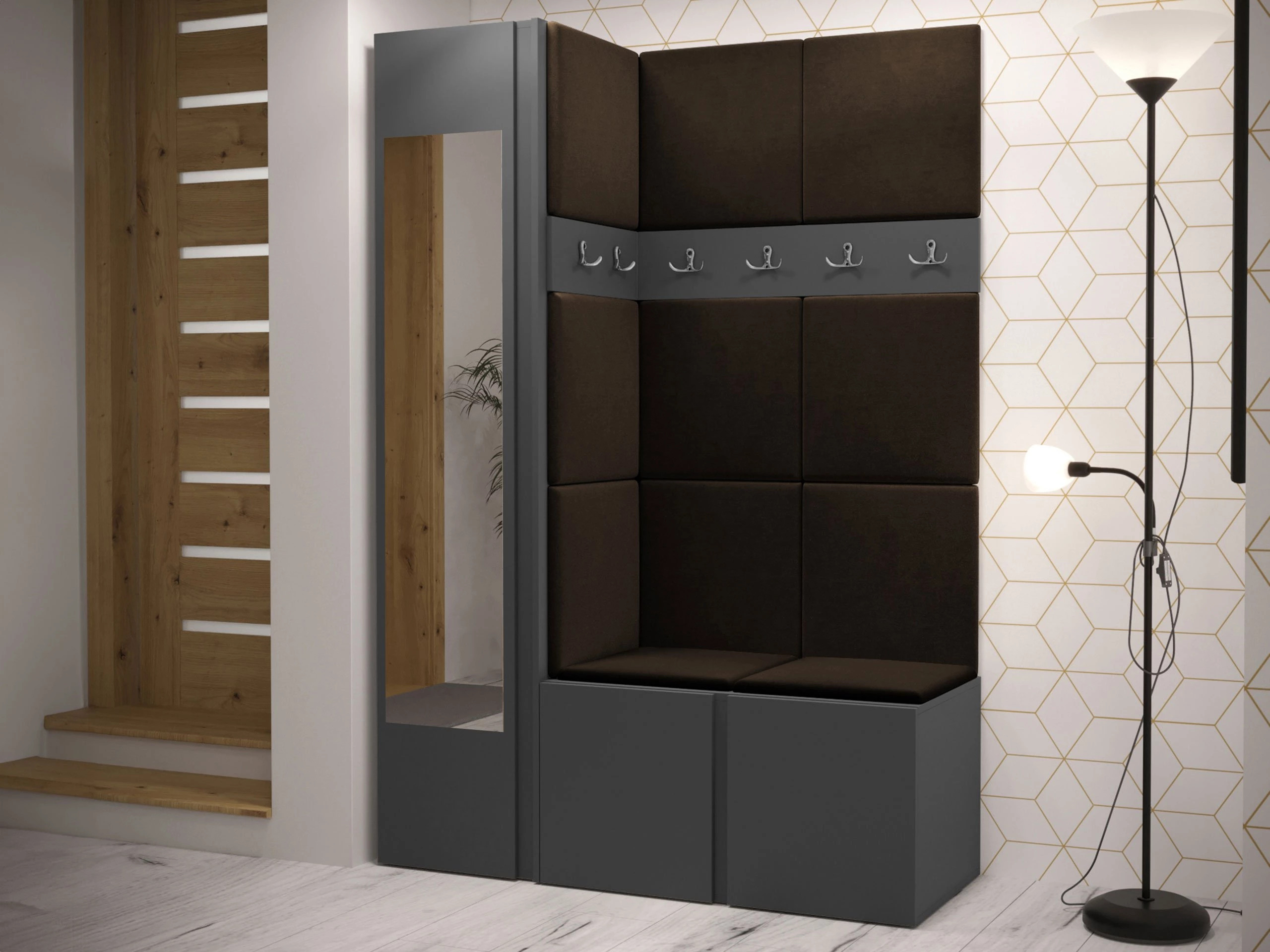 Set arredo da corridoio Hartford 277 (Grafite)