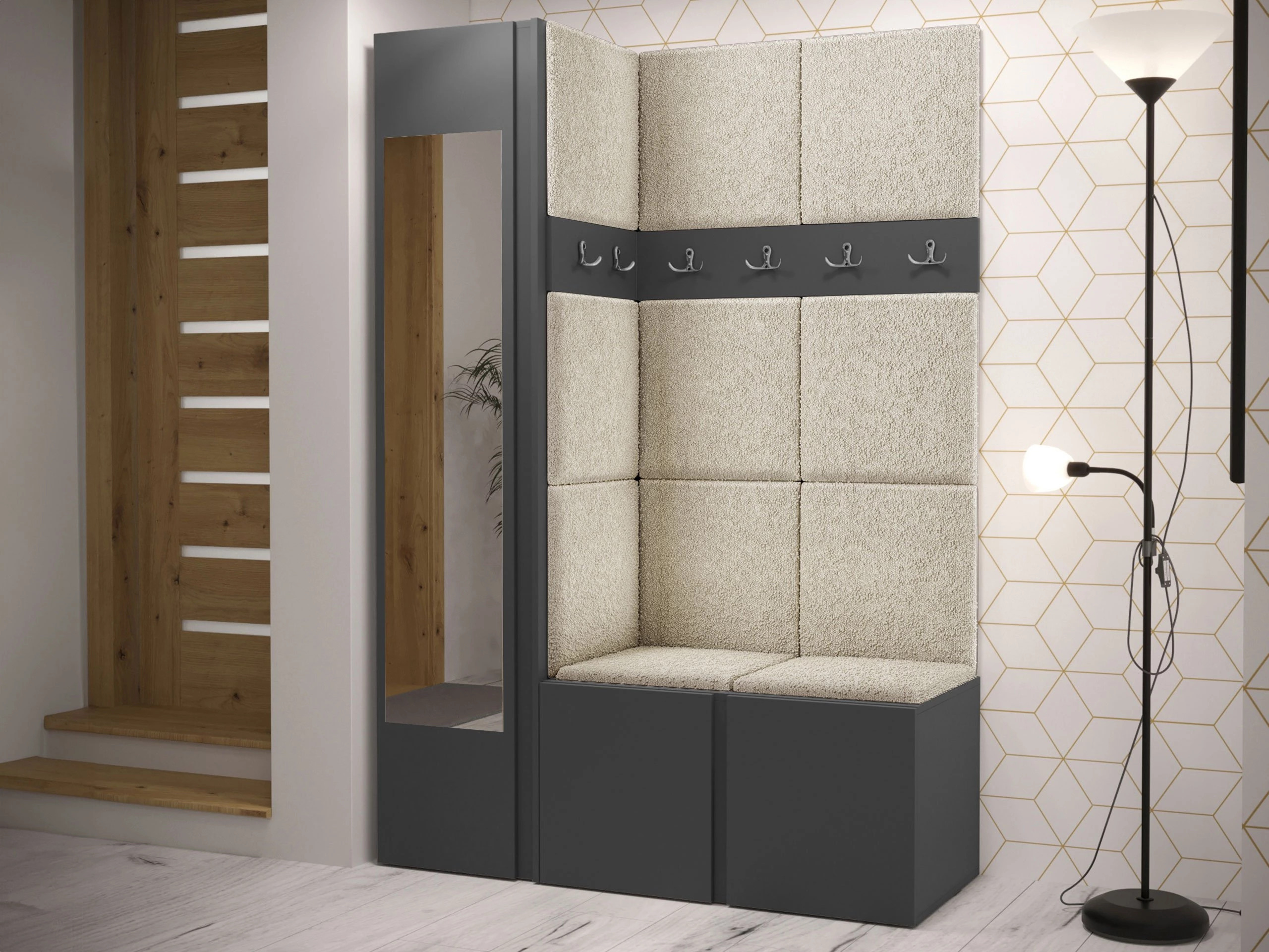 Set arredo da corridoio Hartford 277 (Grafite)