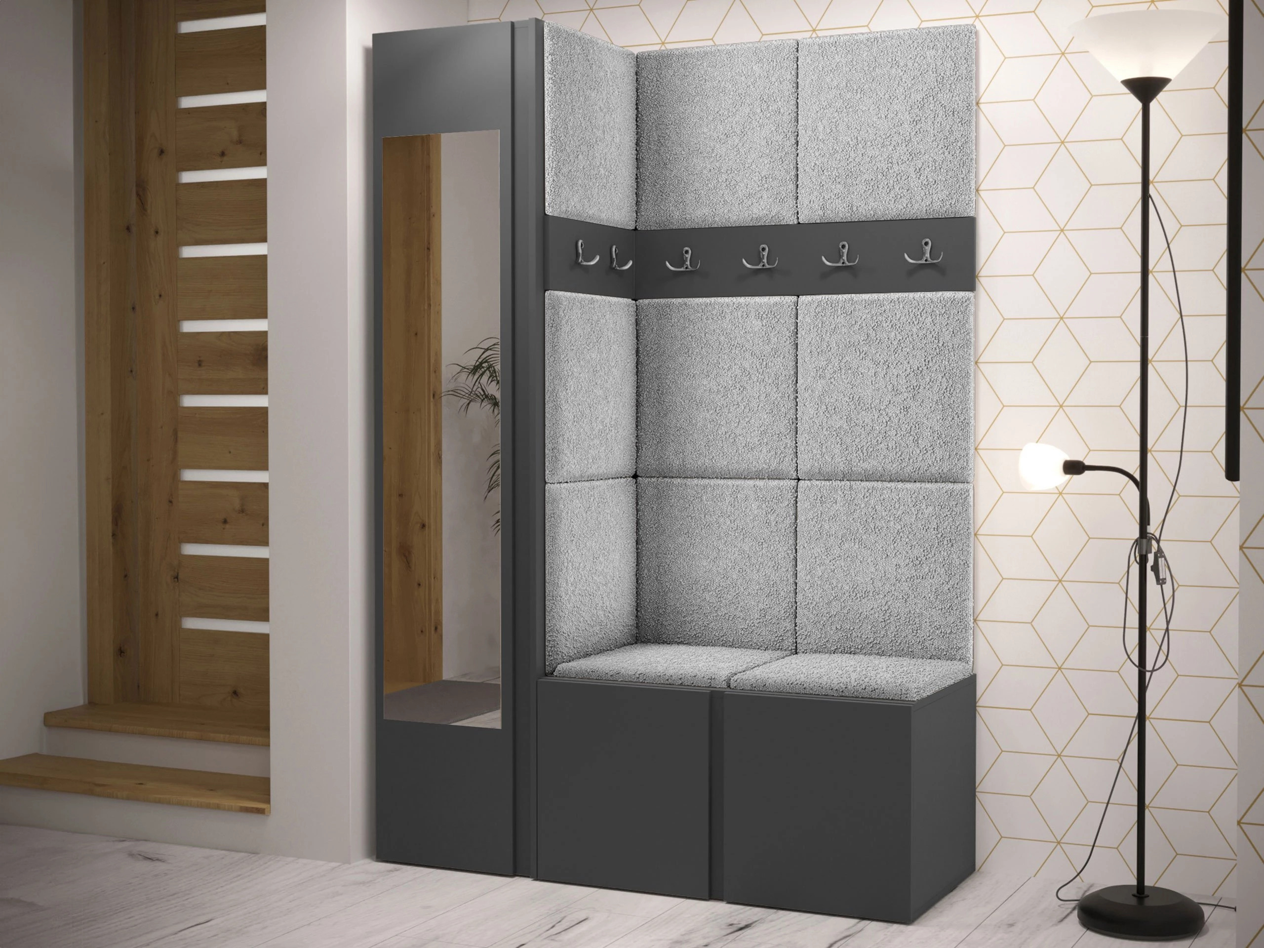 Set arredo da corridoio Hartford 277 (Grafite)