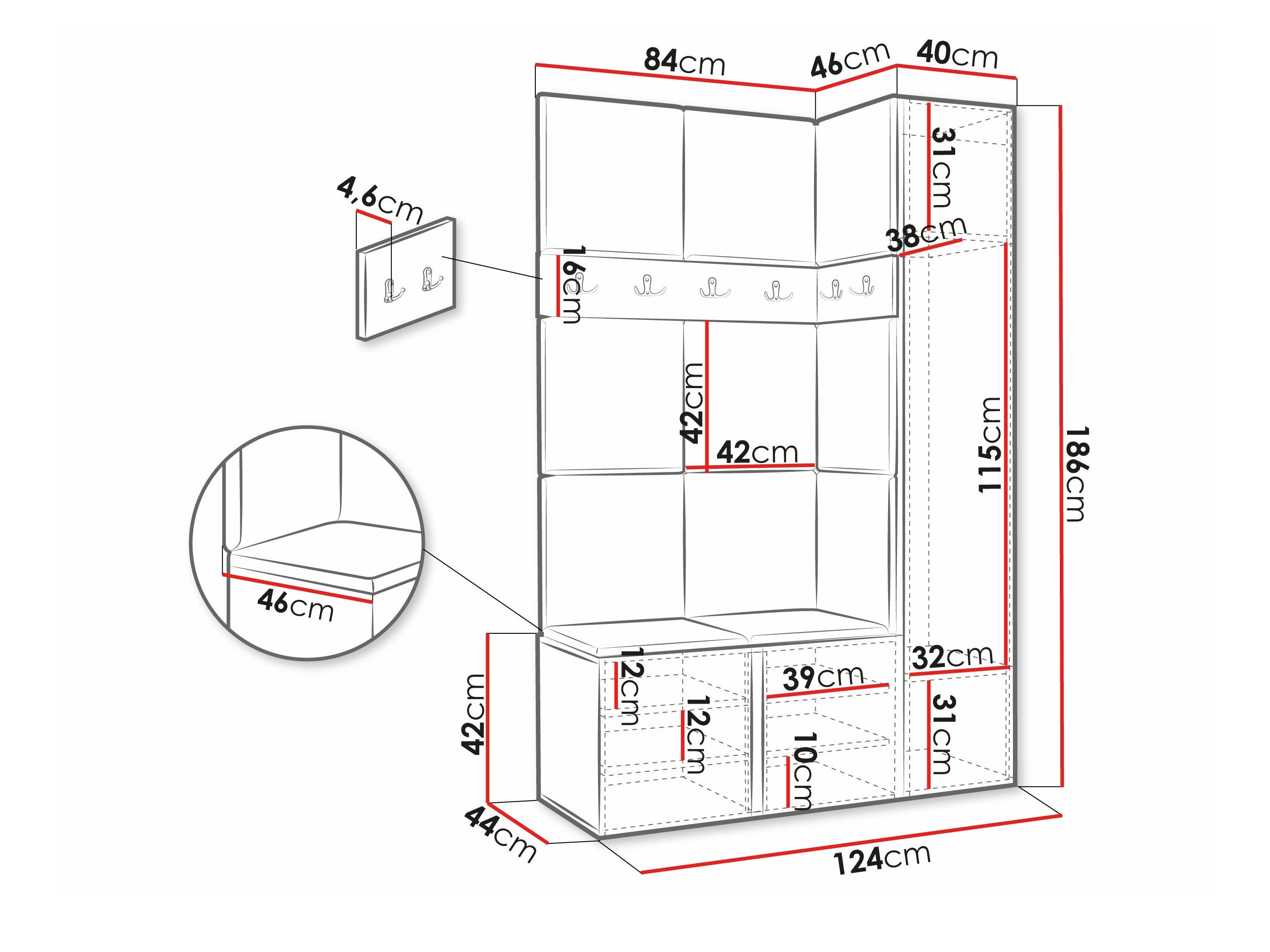 Set arredo da corridoio Hartford 277 (Manila 11)