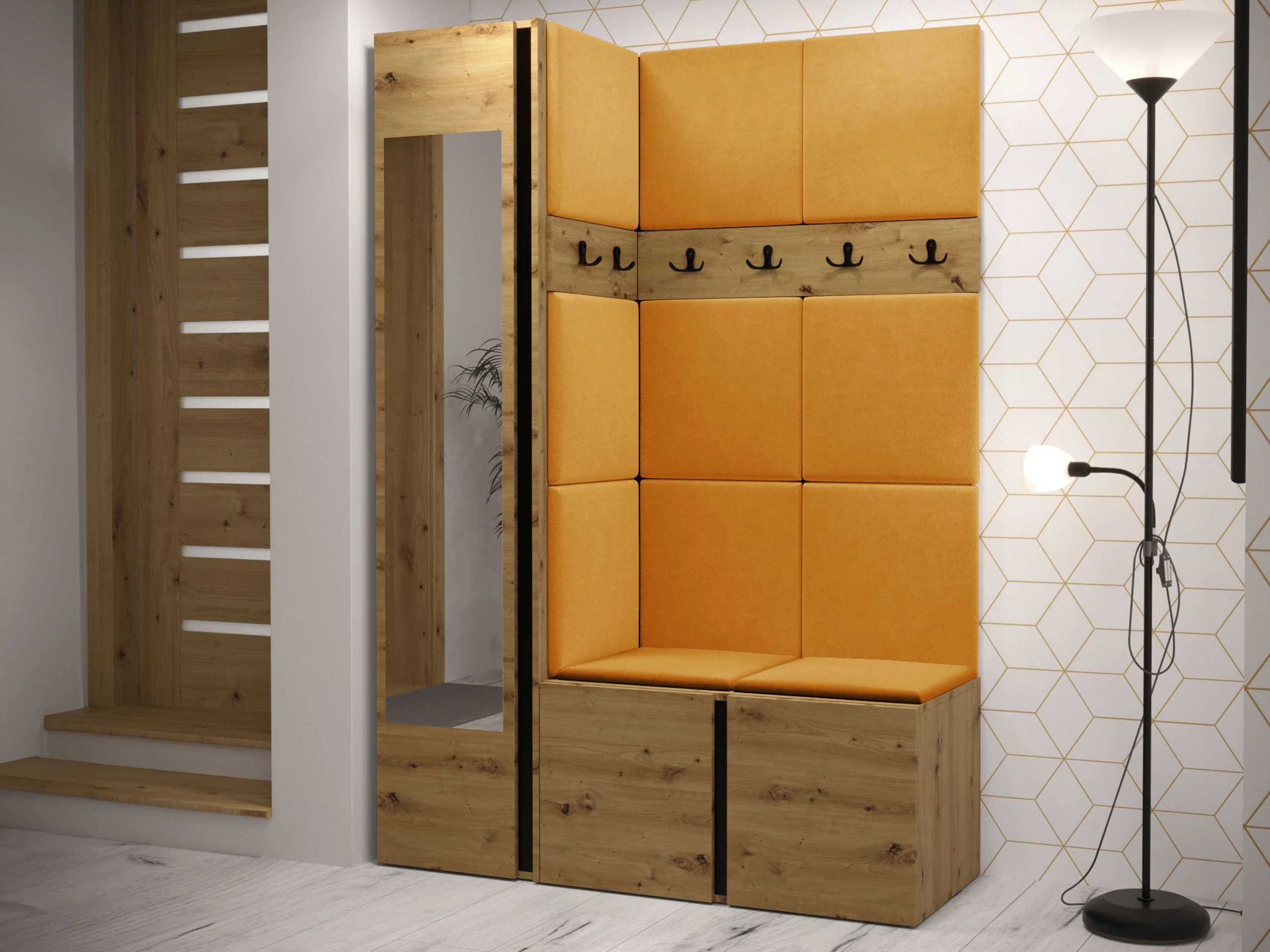 Set arredo da corridoio Hartford 277 (Rovere Artisan)