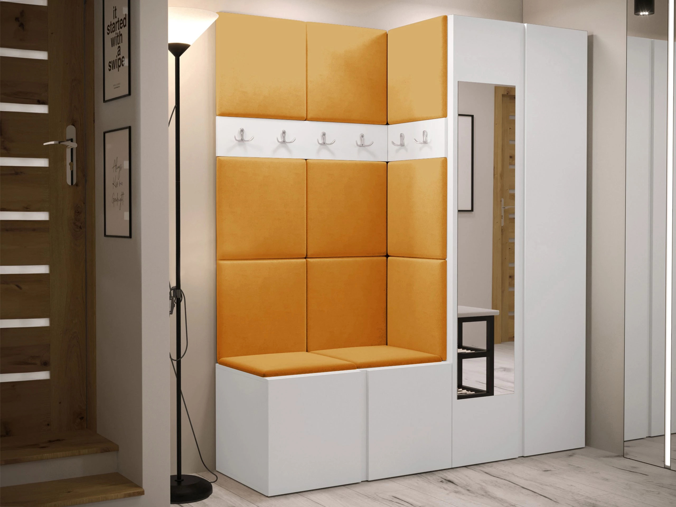 Set arredo da corridoio Pinis X (Bianco)