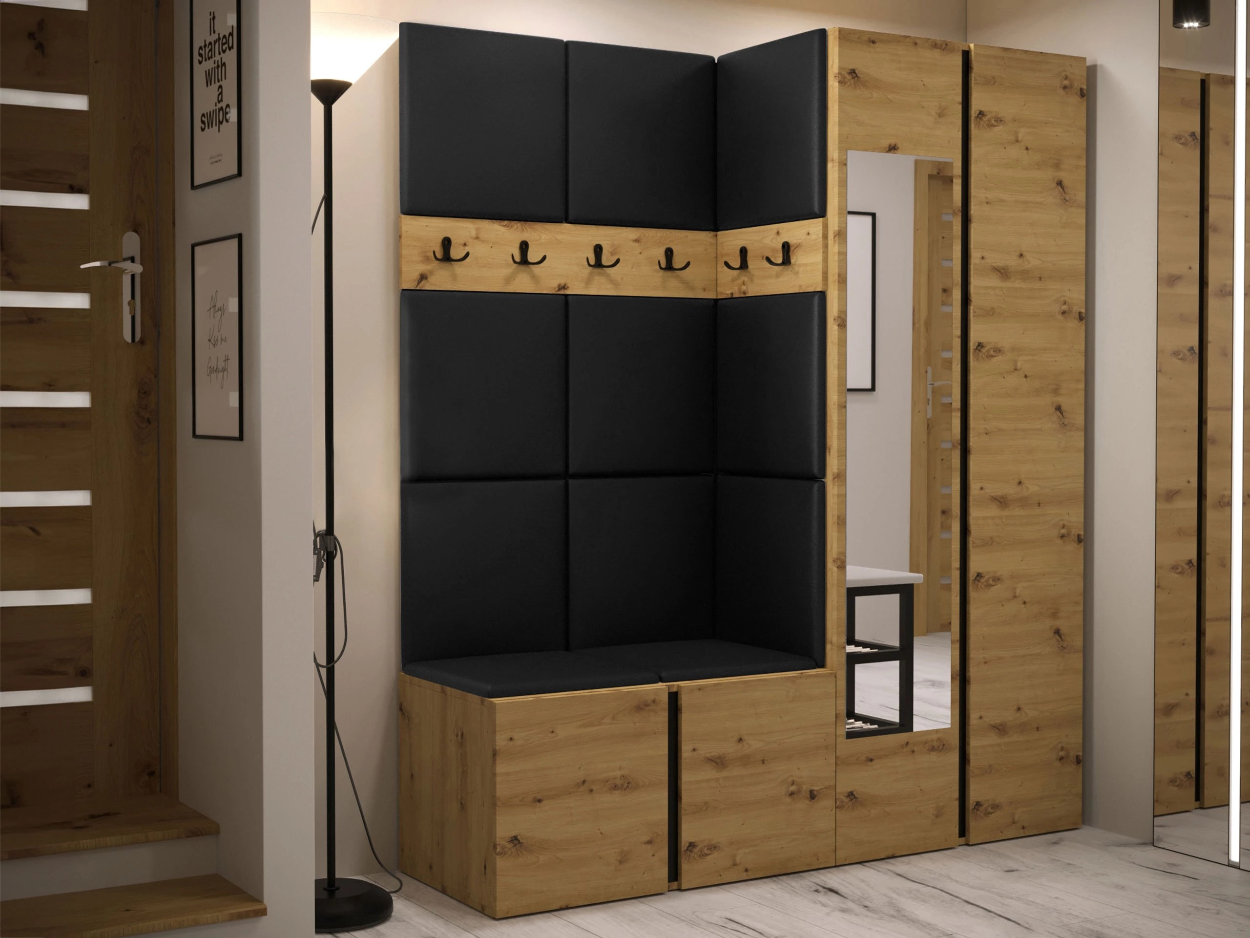 Set arredo da corridoio Pinis X (Eco pelle Soft 011)