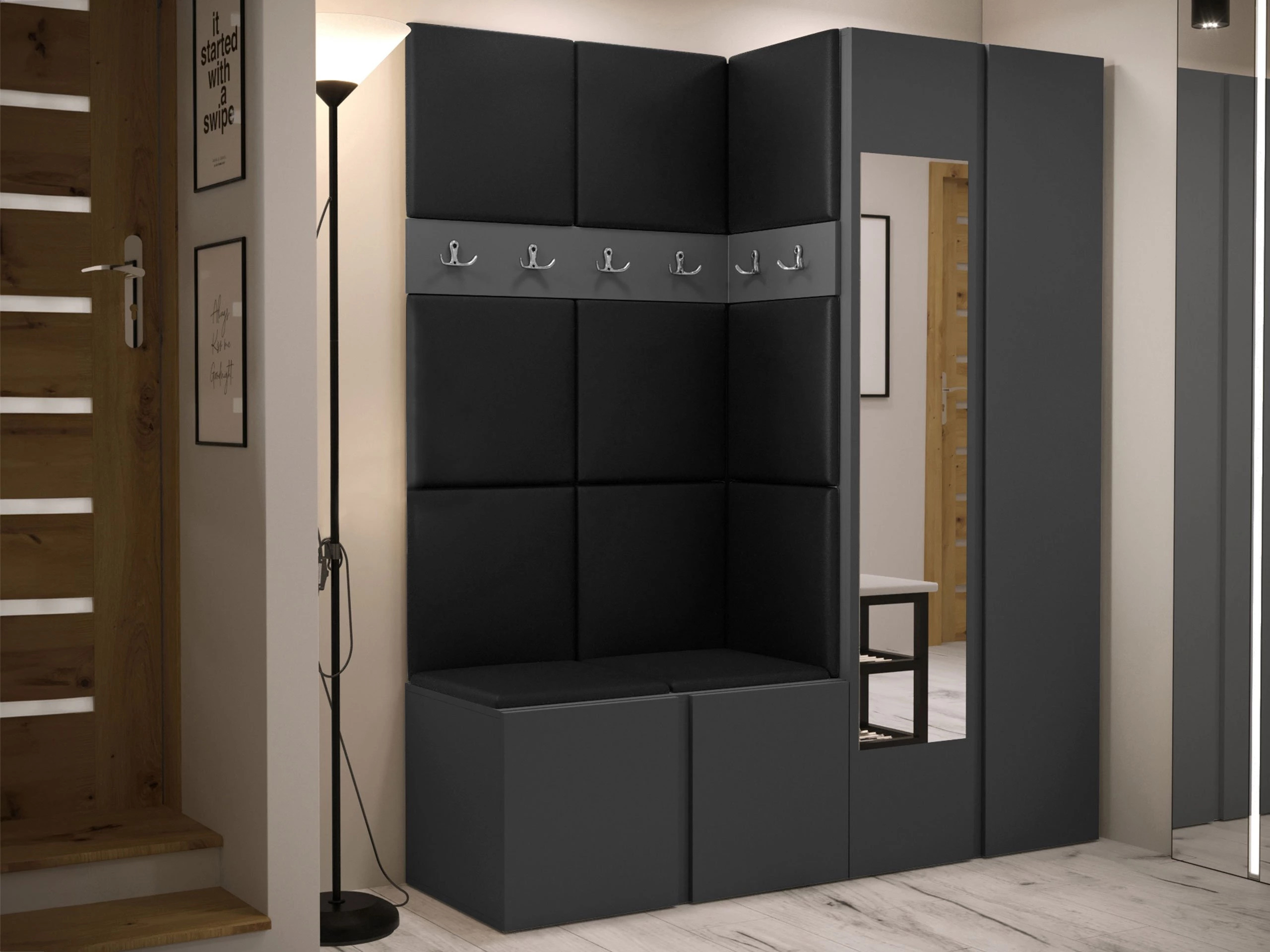Set arredo da corridoio Pinis X (Eco pelle Soft 011)