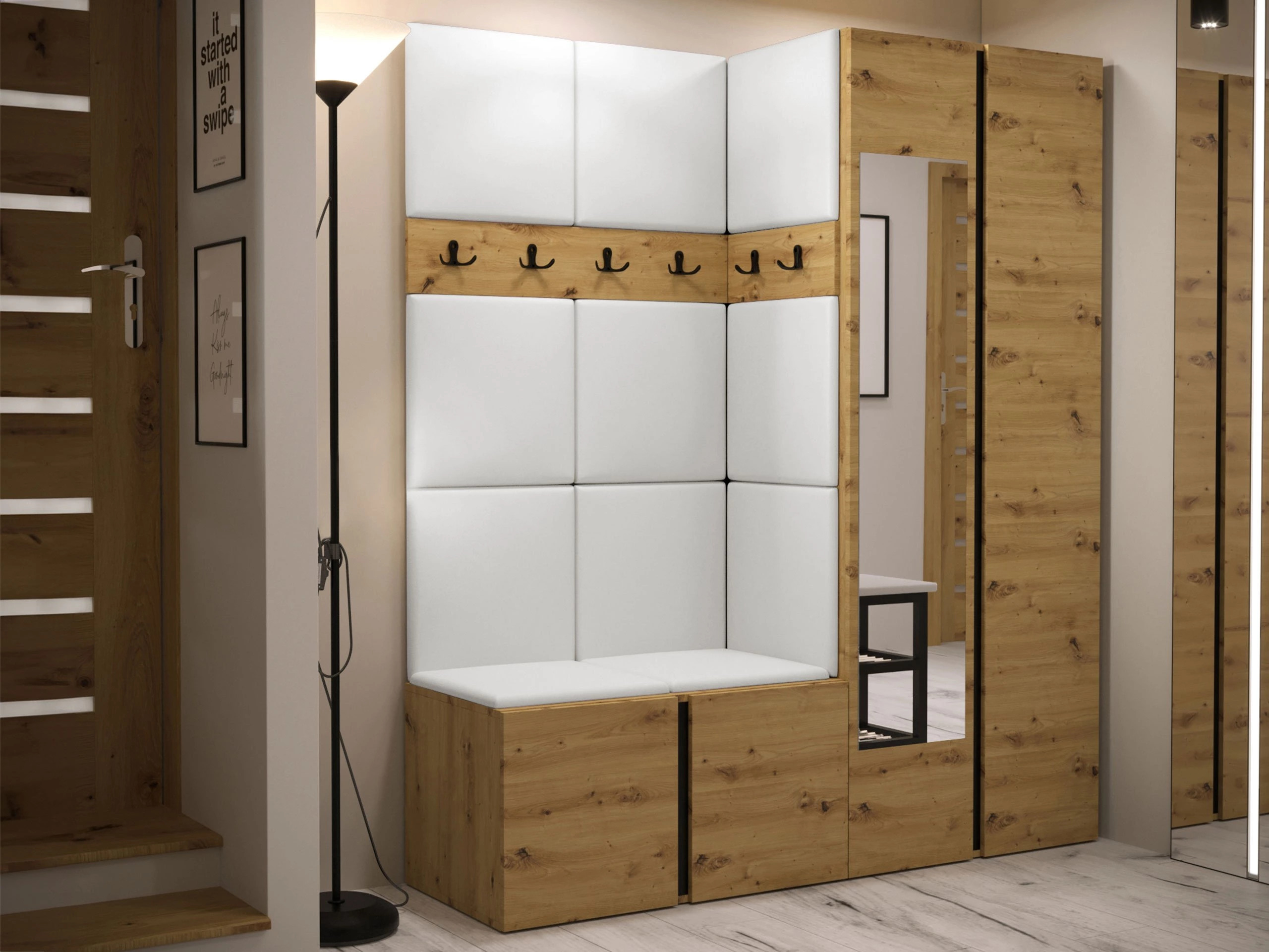 Set arredo da corridoio Pinis X (Eco pelle Soft 017)