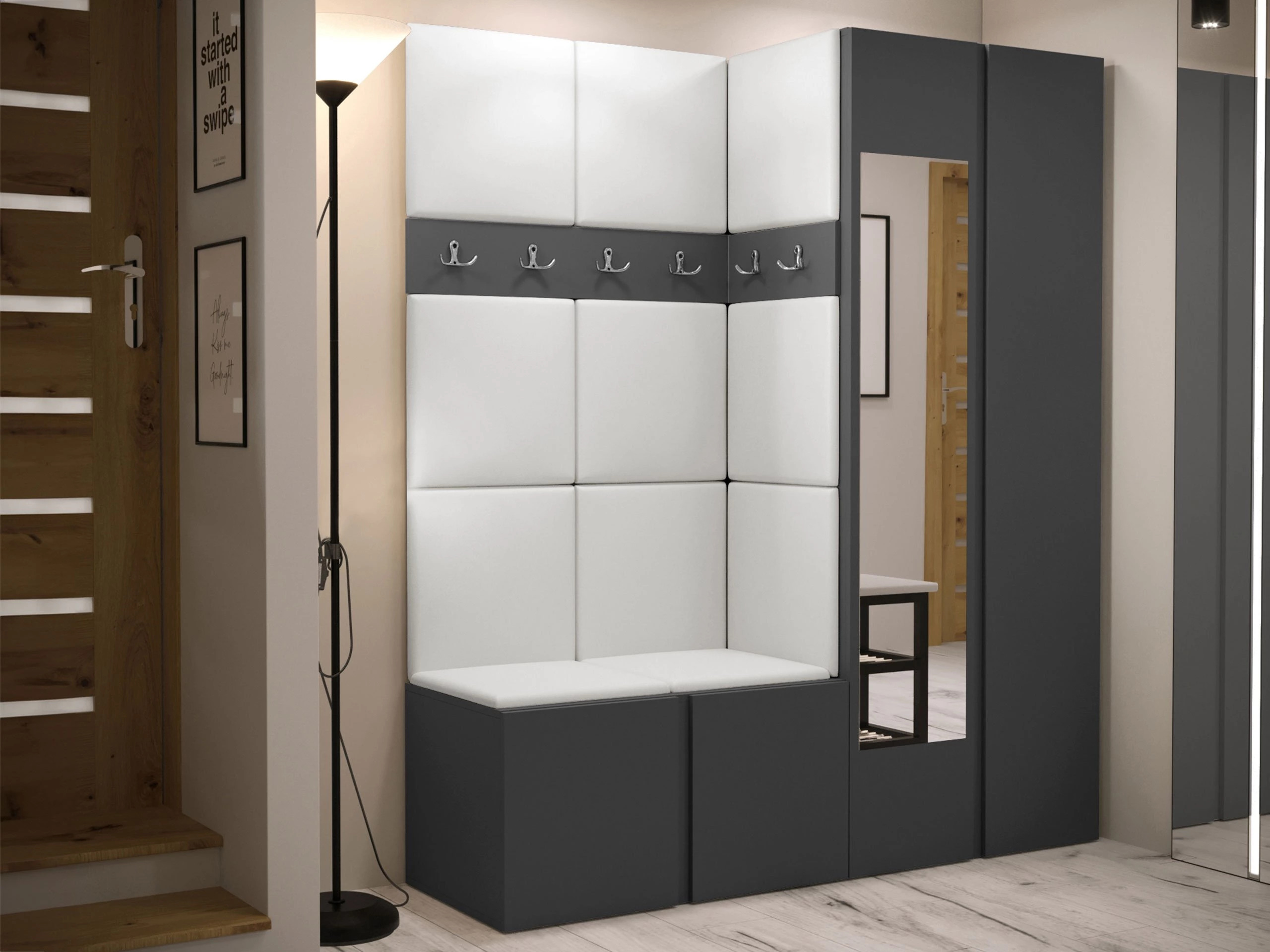 Set arredo da corridoio Pinis X (Eco pelle Soft 017)
