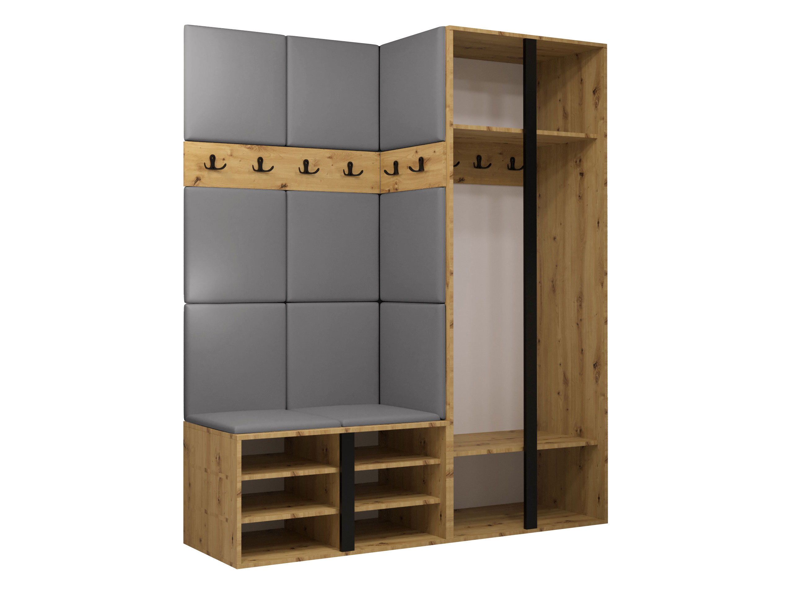 Set arredo da corridoio Pinis X (Rovere Artisan)