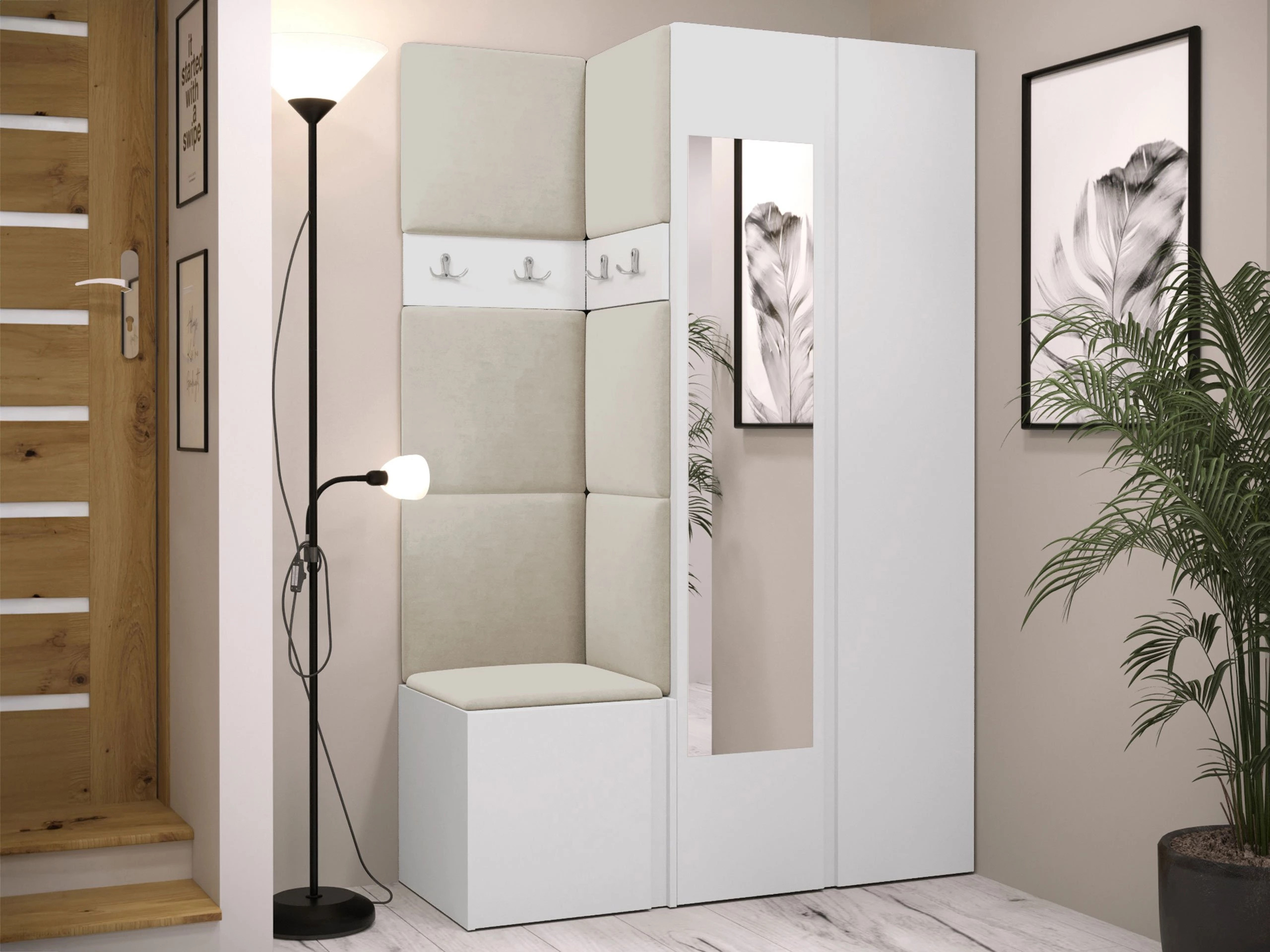 Set arredo da corridoio Pinis XXVI (Bianco)