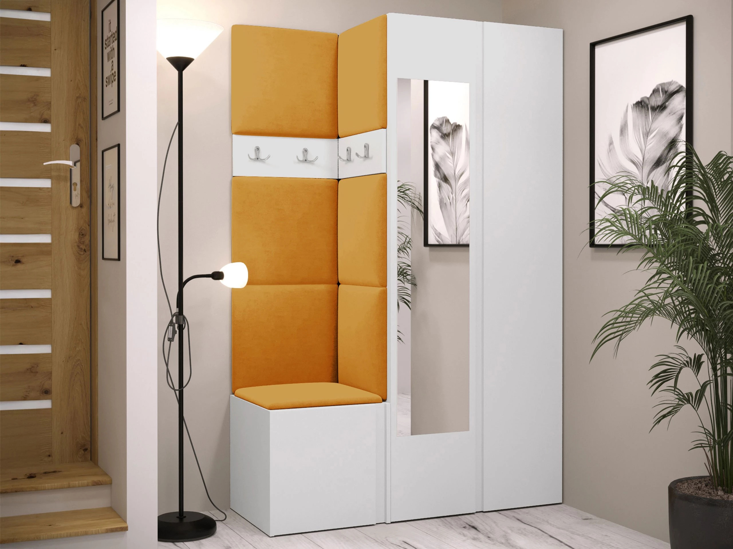 Set arredo da corridoio Pinis XXVI (Bianco)