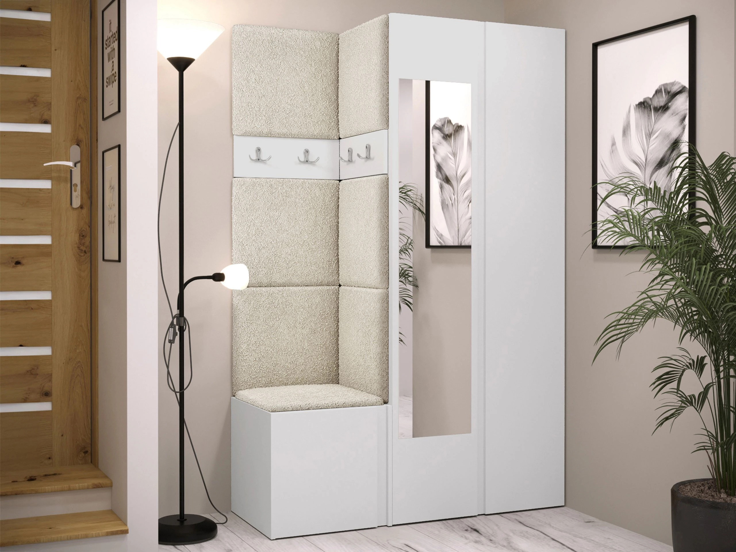 Set arredo da corridoio Pinis XXVI (Bianco)