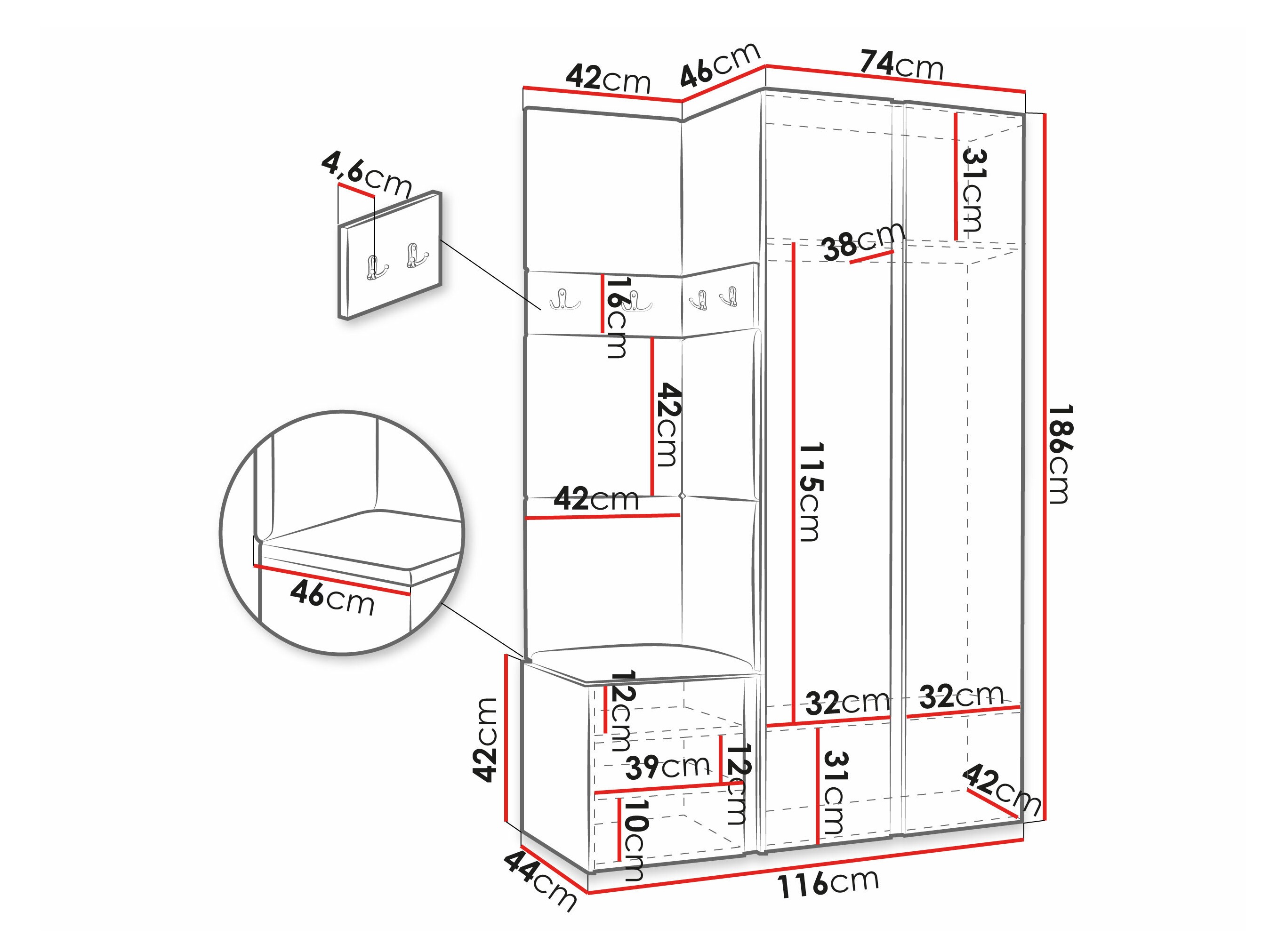 Set arredo da corridoio Pinis XXVI (Cachemire)