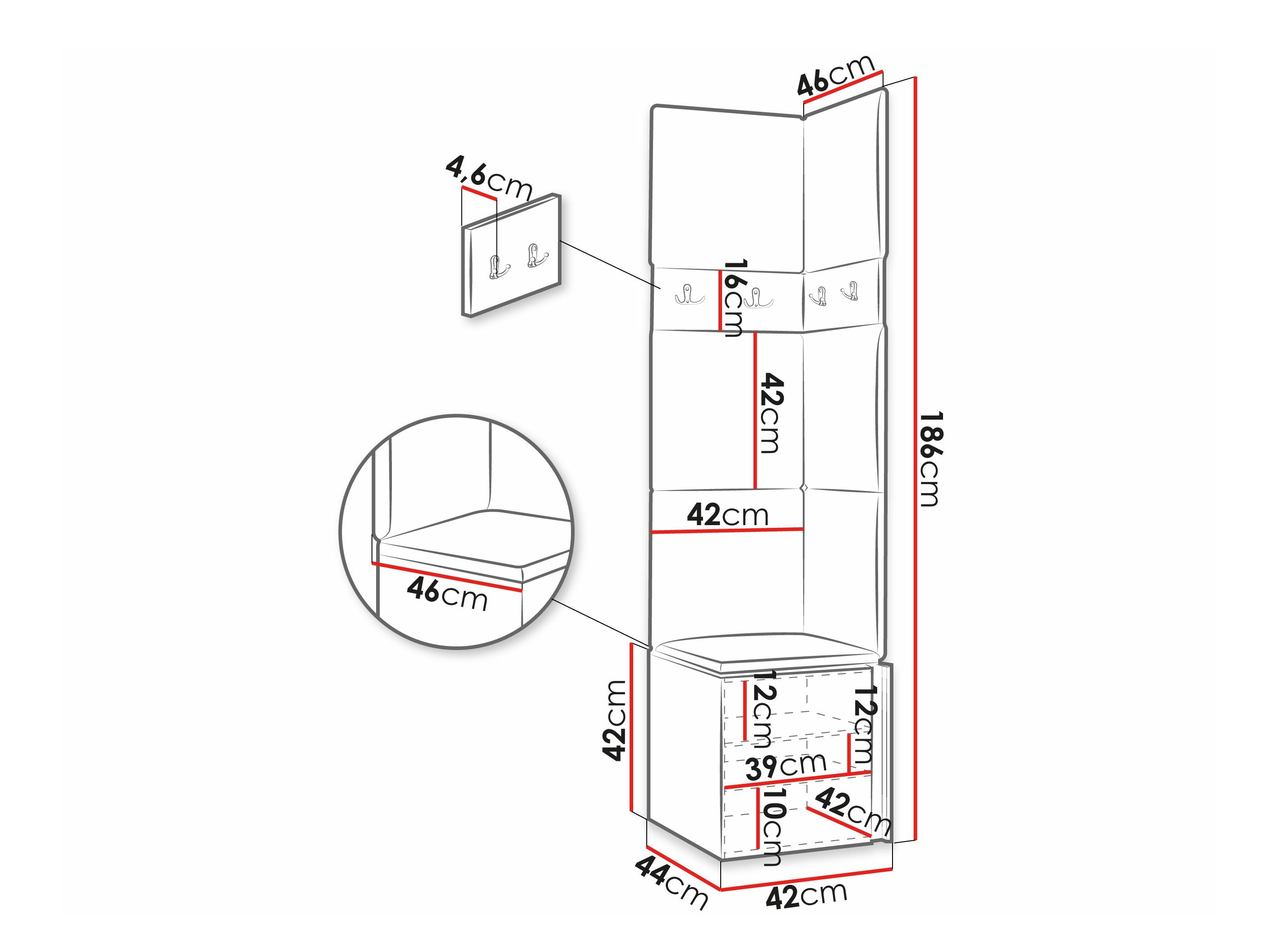 Set arredo da corridoio Pinis XXI (Bianco)