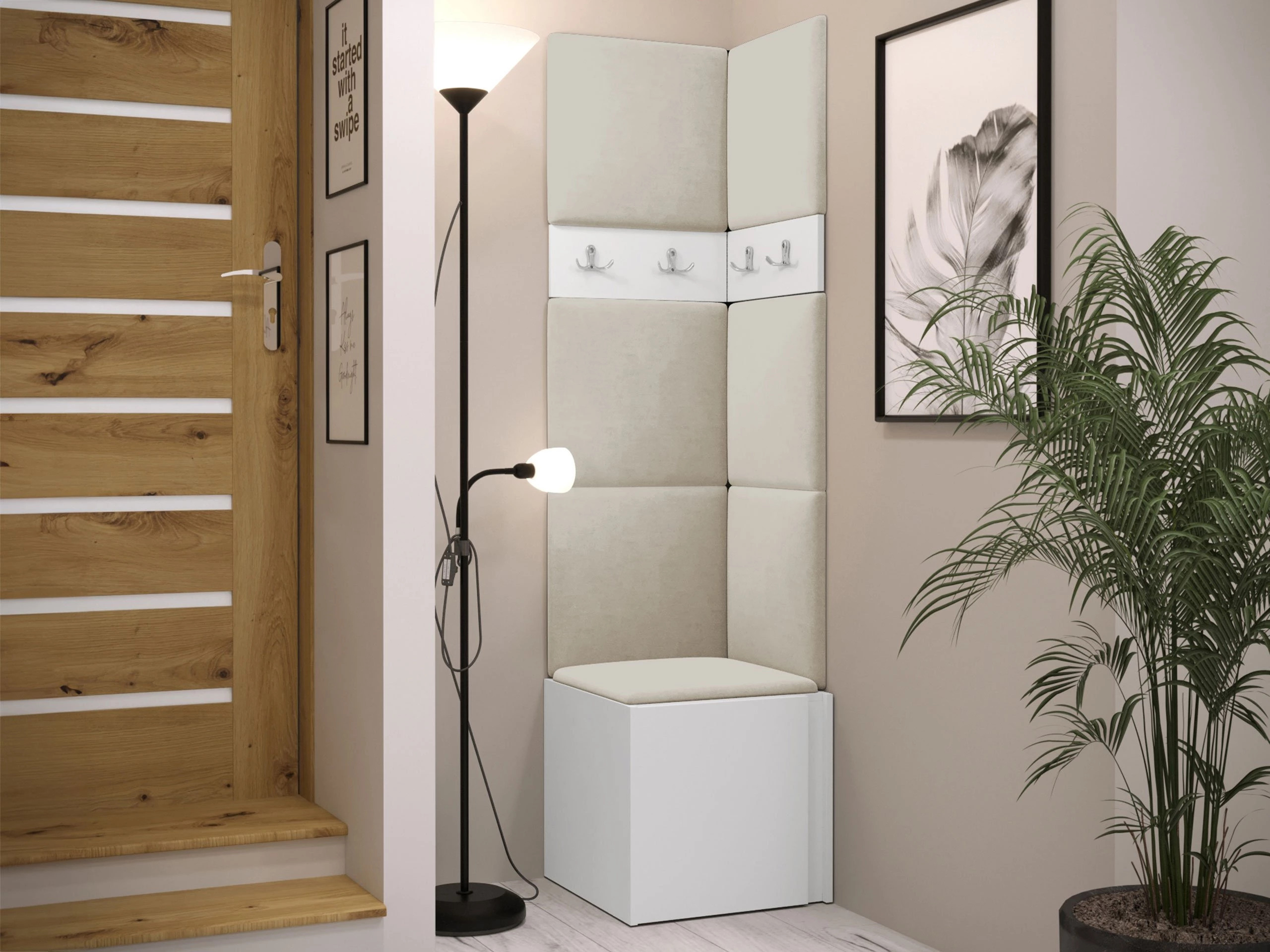 Set arredo da corridoio Pinis XXI (Bianco)