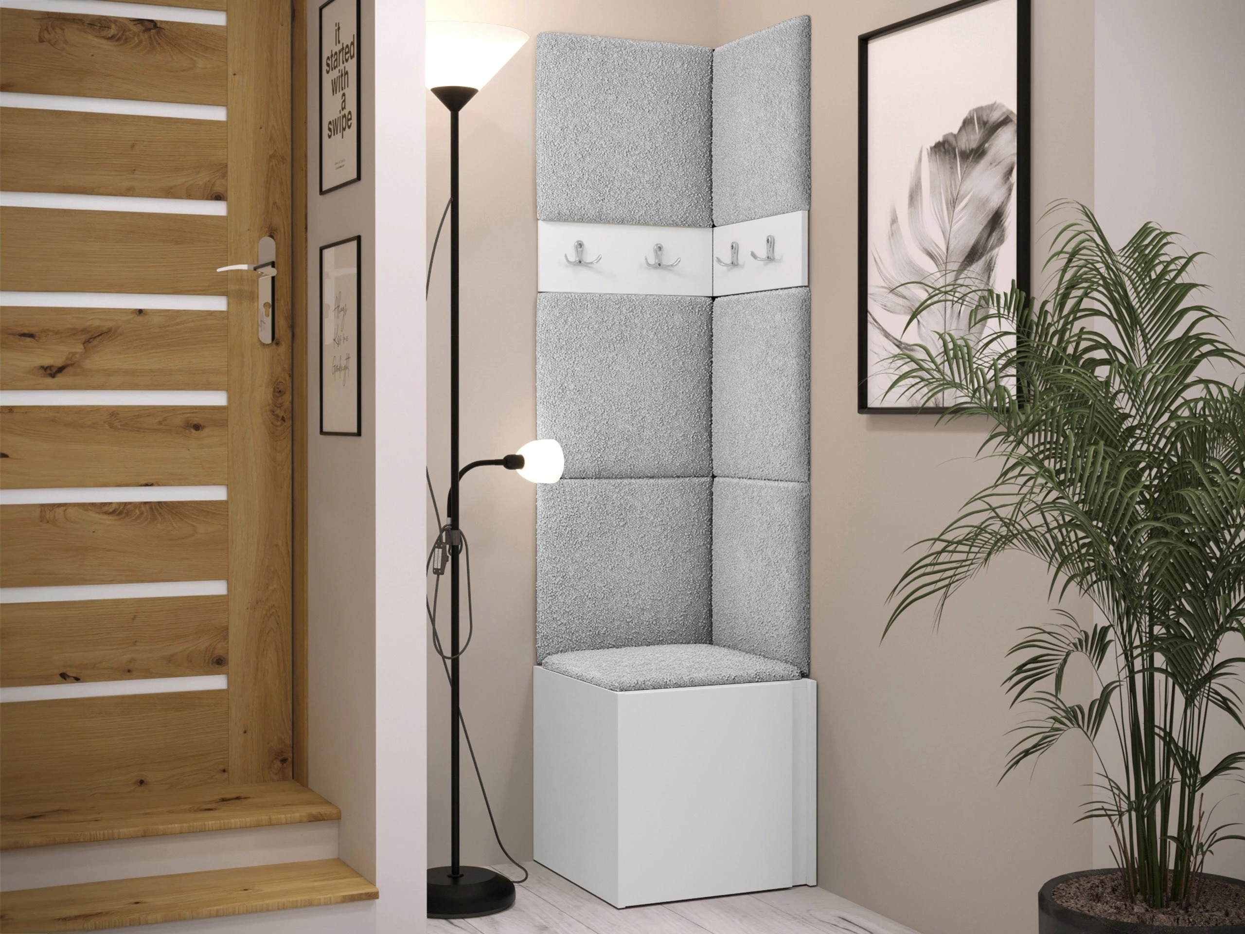 Set arredo da corridoio Pinis XXI (Bianco)