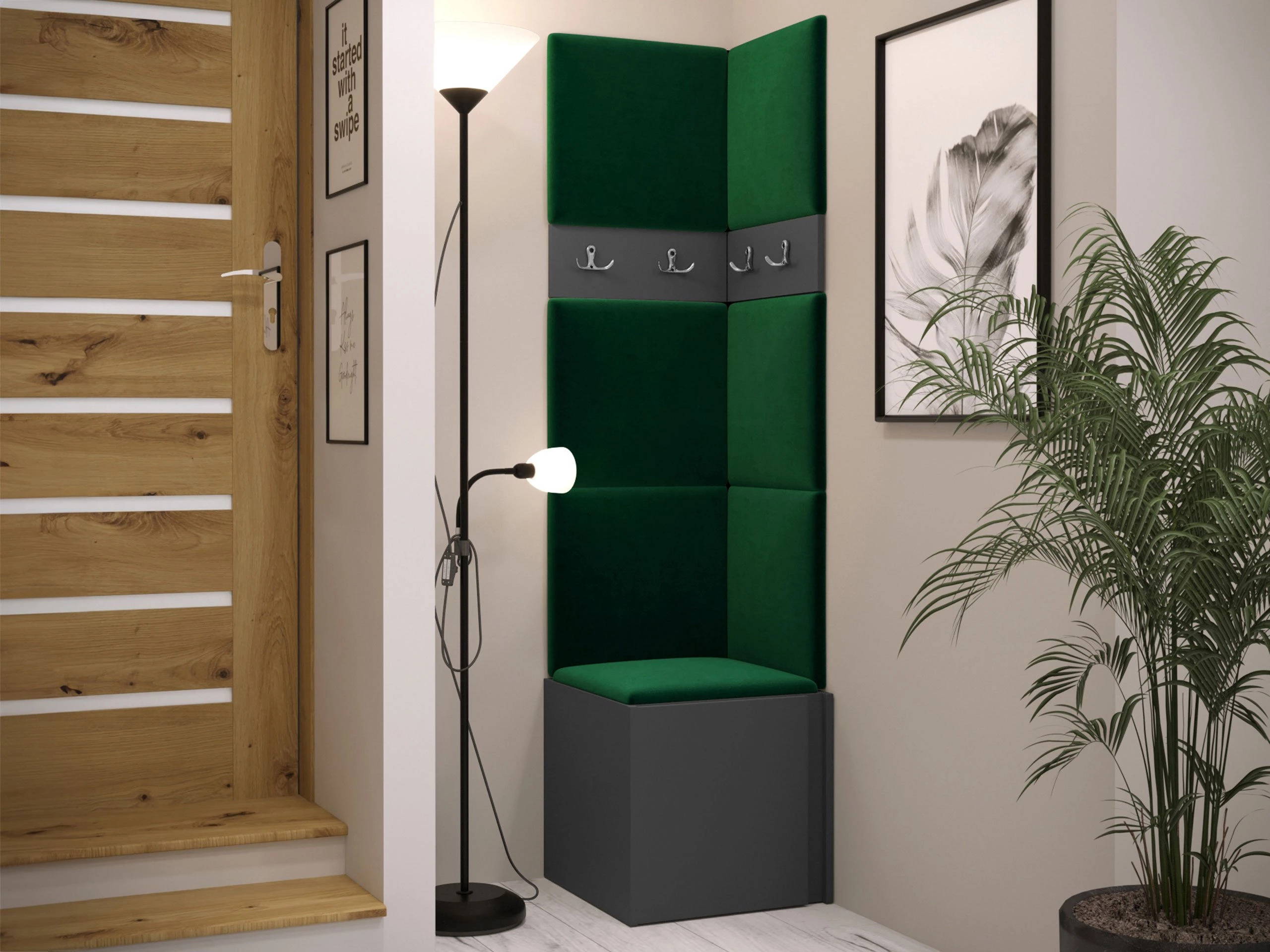 Set arredo da corridoio Pinis XXI (Grafite)