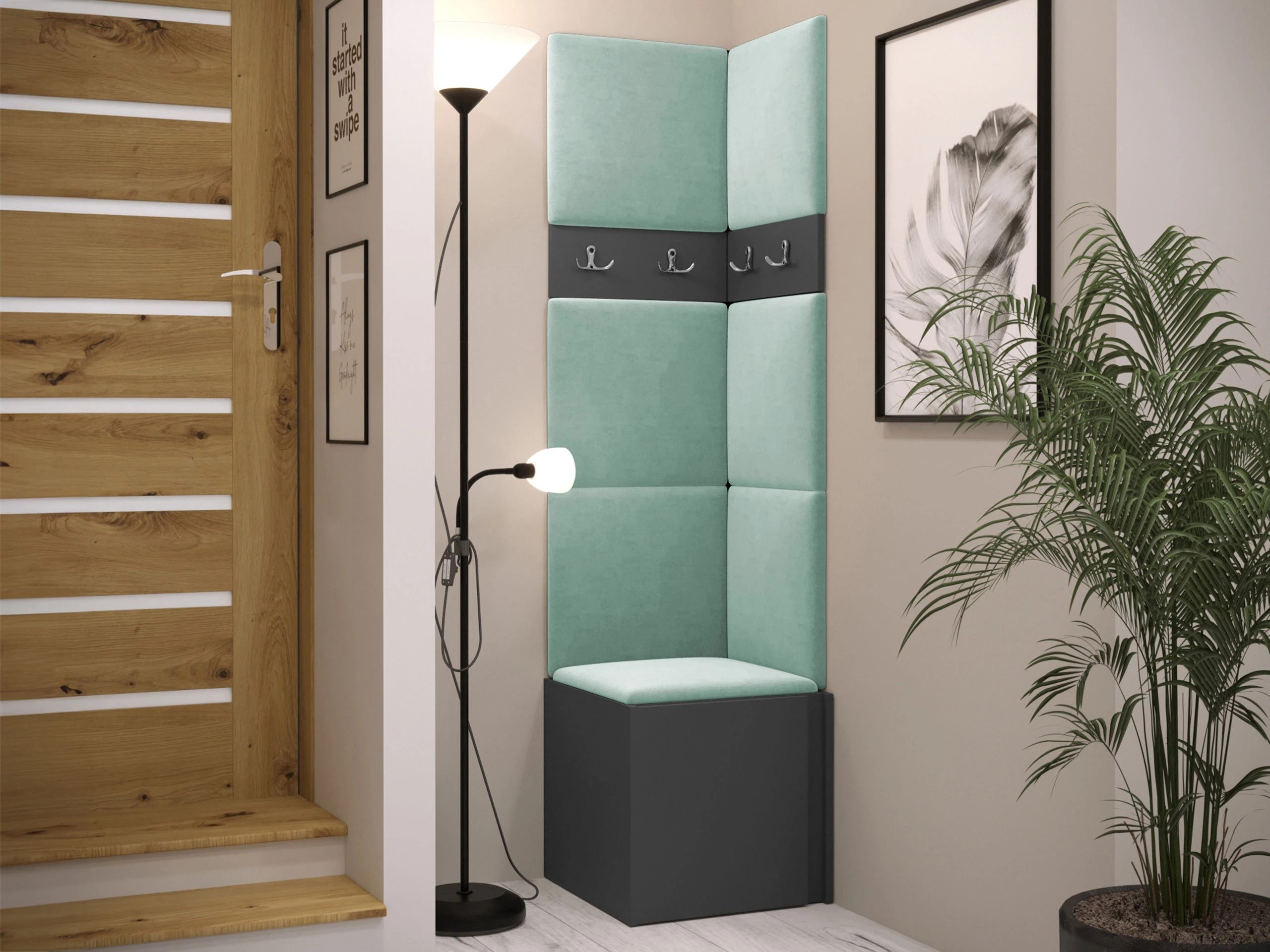 Set arredo da corridoio Pinis XXI (Grafite)