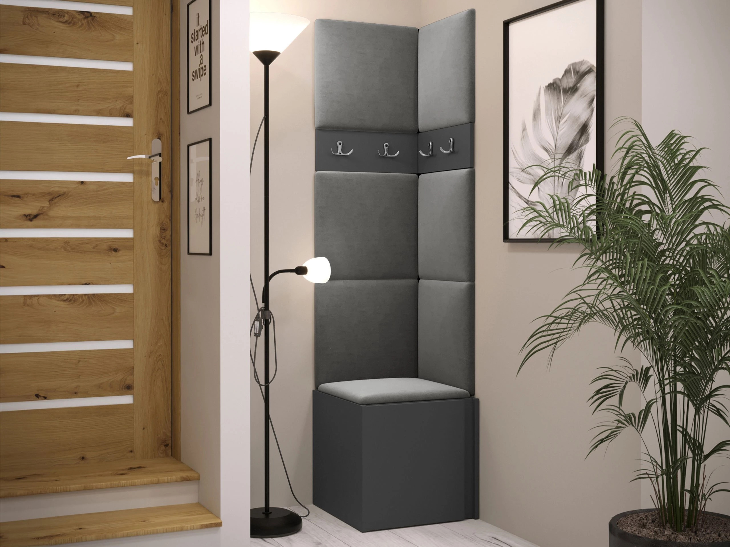 Set arredo da corridoio Pinis XXI (Grafite)