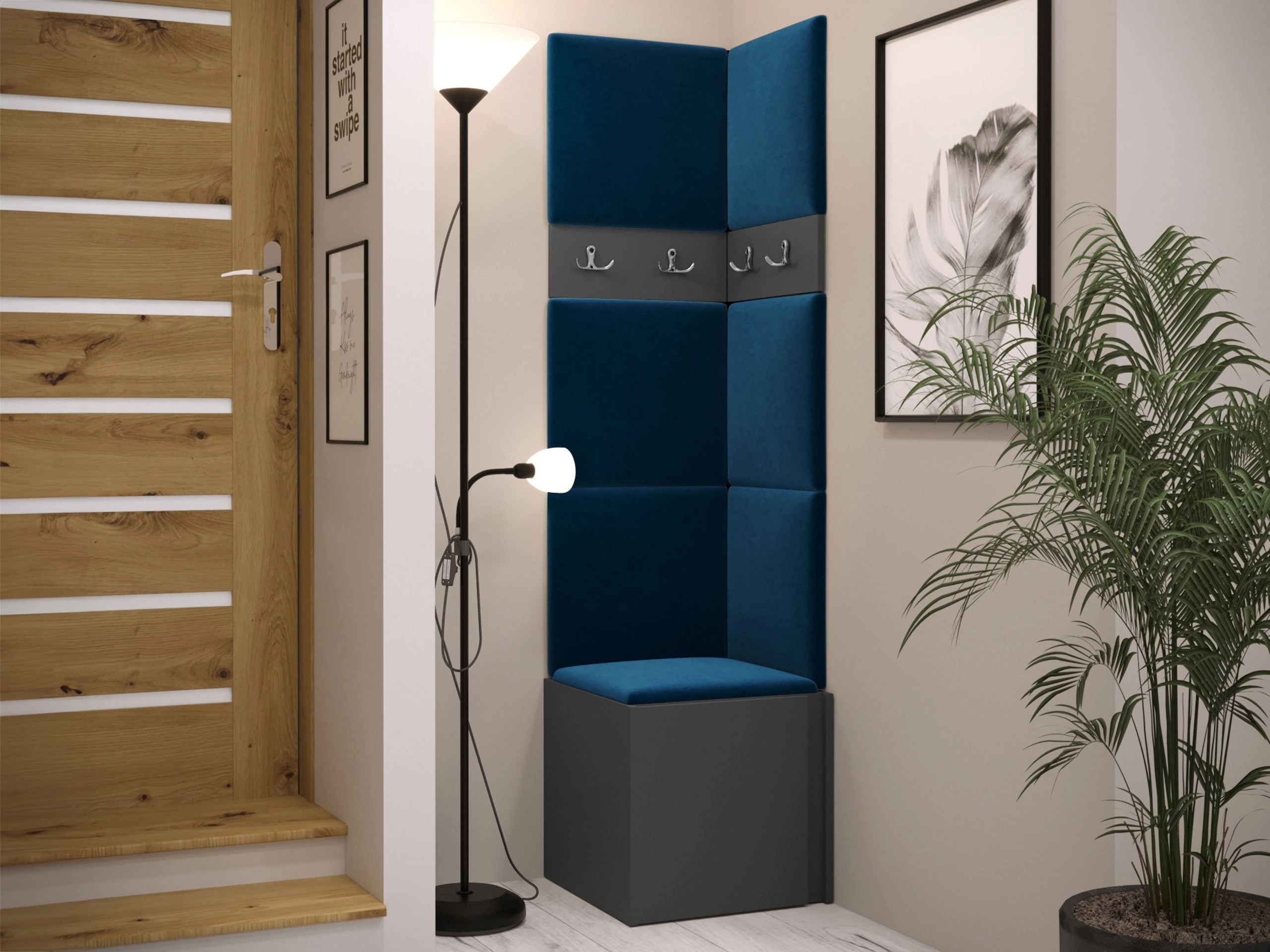 Set arredo da corridoio Pinis XXI (Grafite)