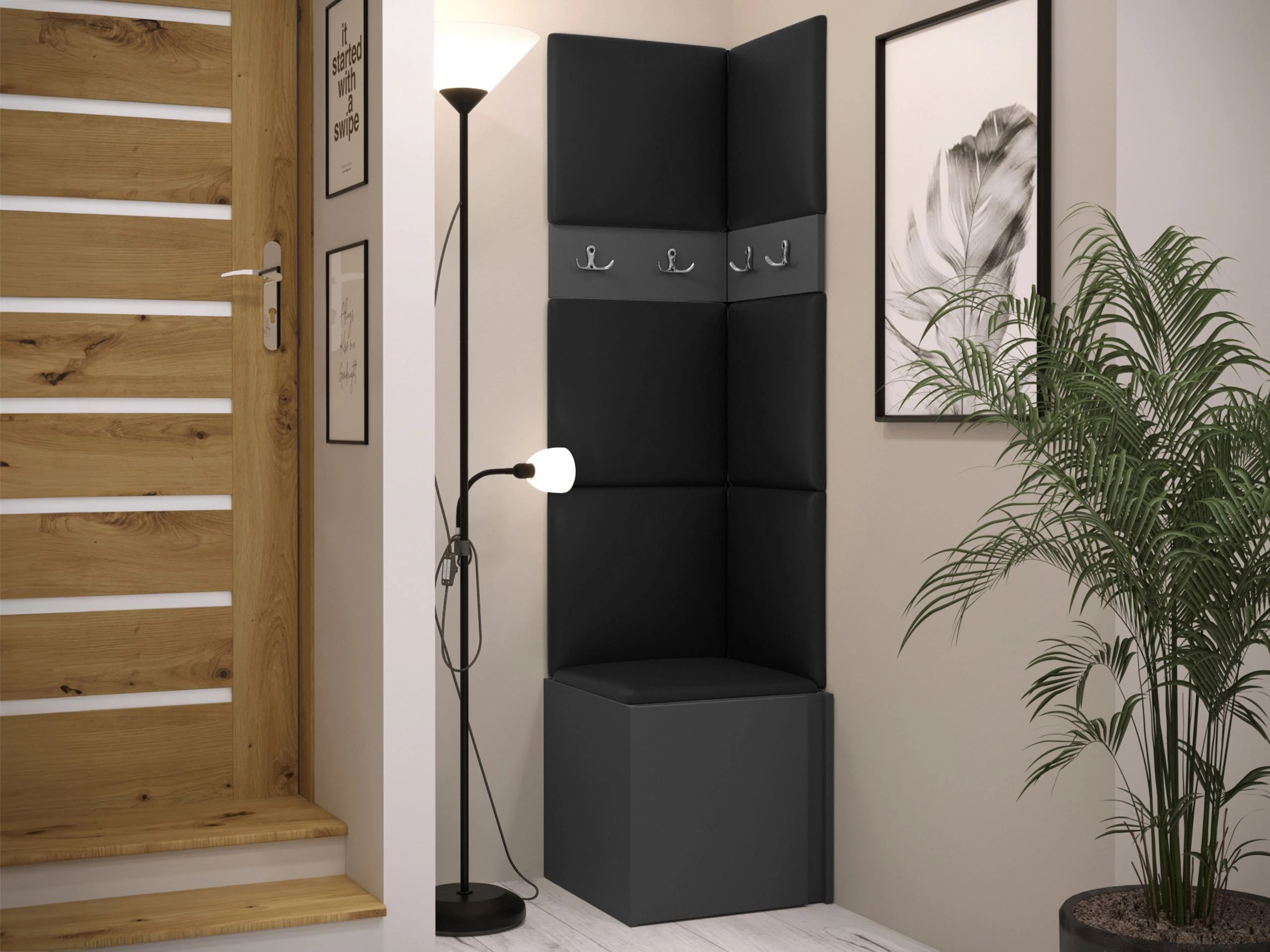 Set arredo da corridoio Pinis XXI (Grafite)