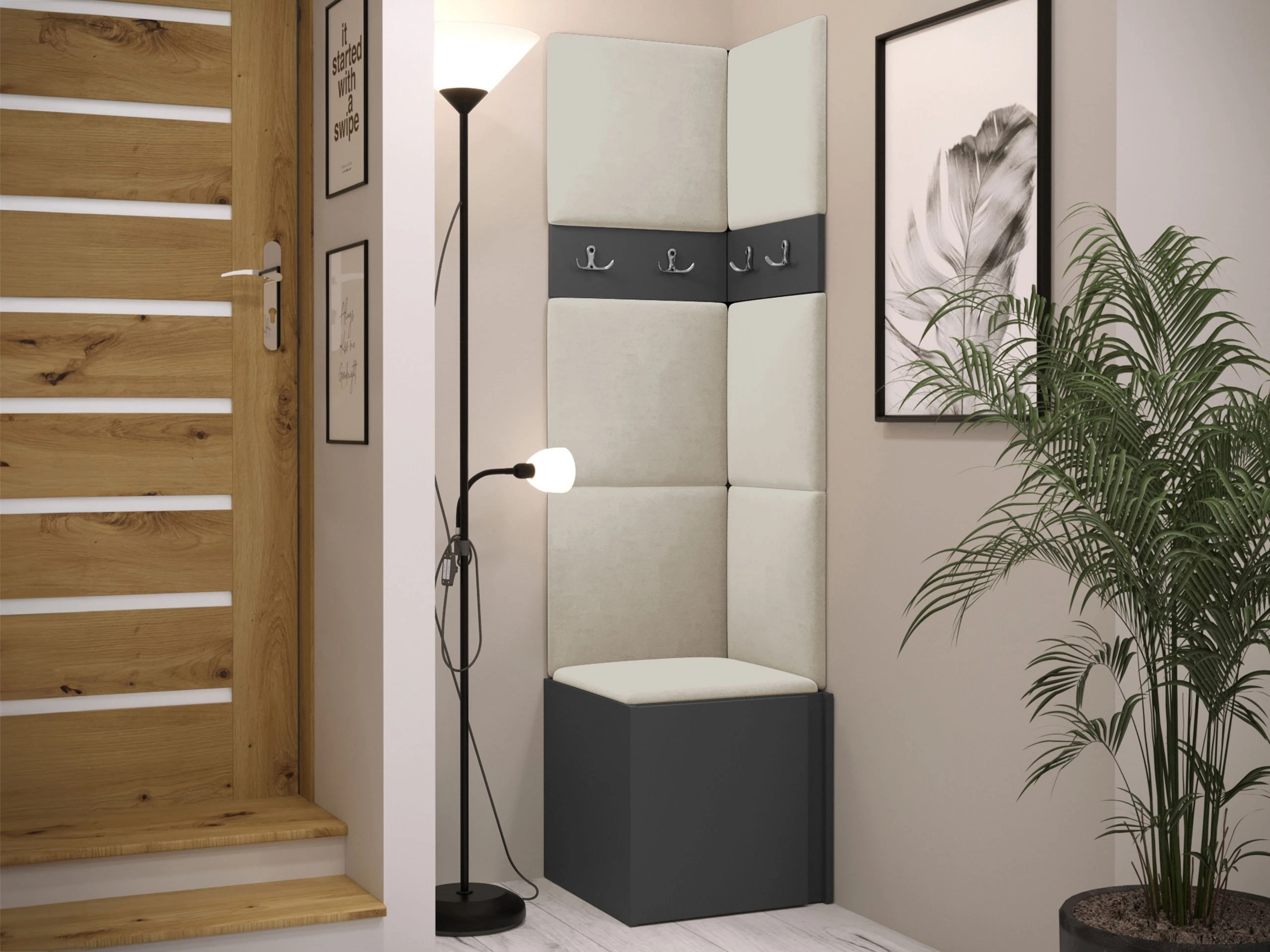 Set arredo da corridoio Pinis XXI (Grafite)