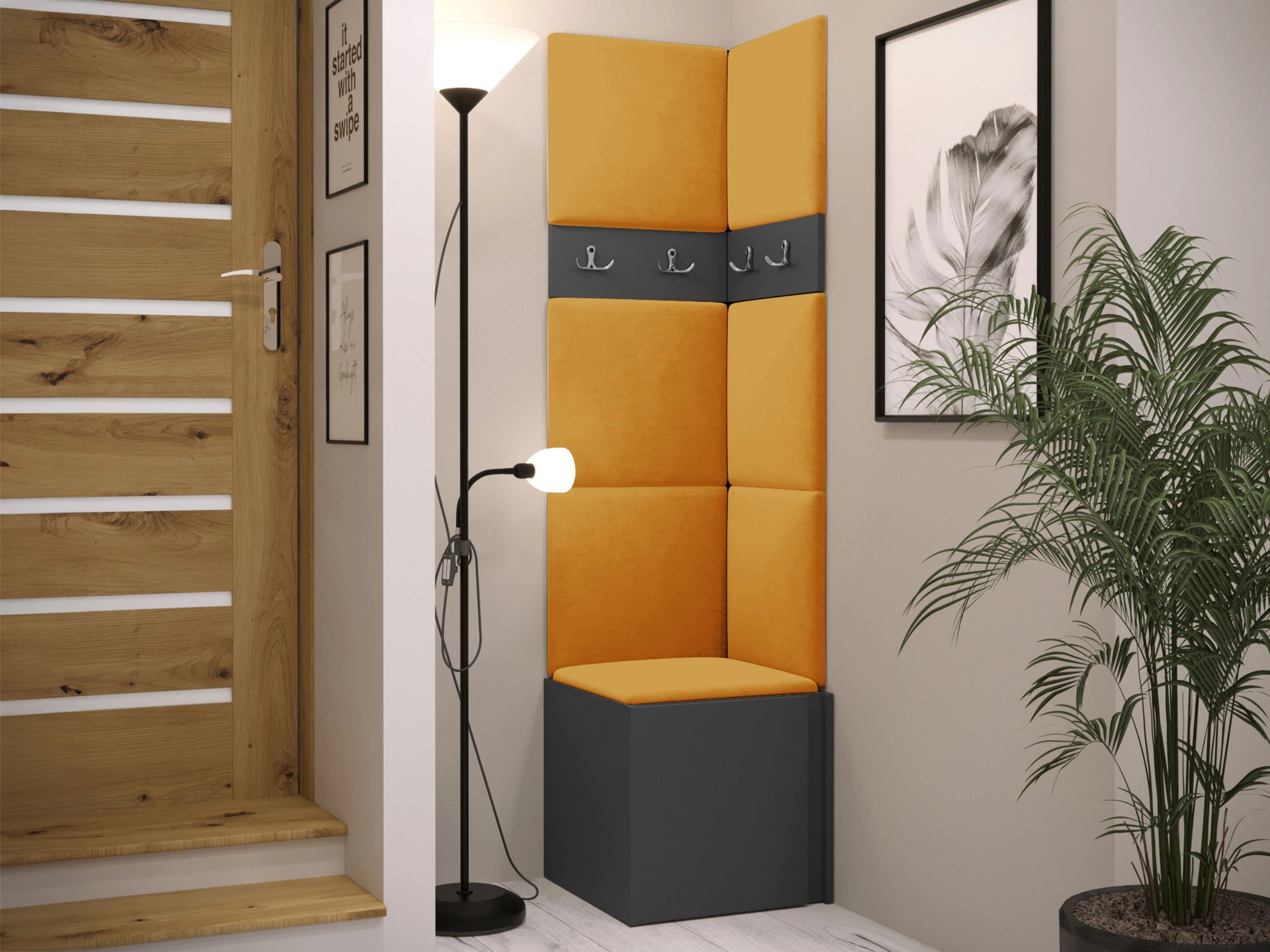 Set arredo da corridoio Pinis XXI (Grafite)