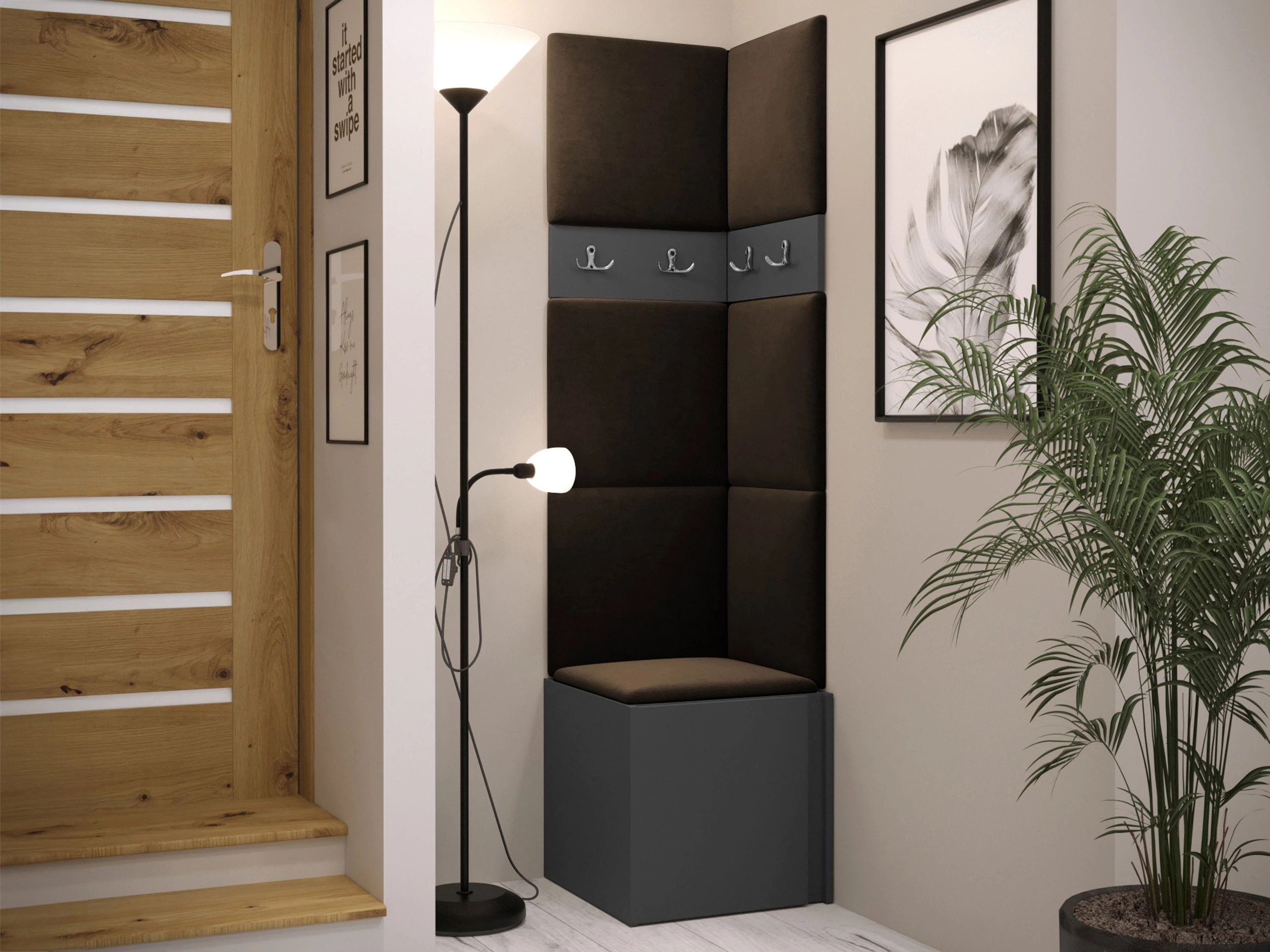 Set arredo da corridoio Pinis XXI (Grafite)