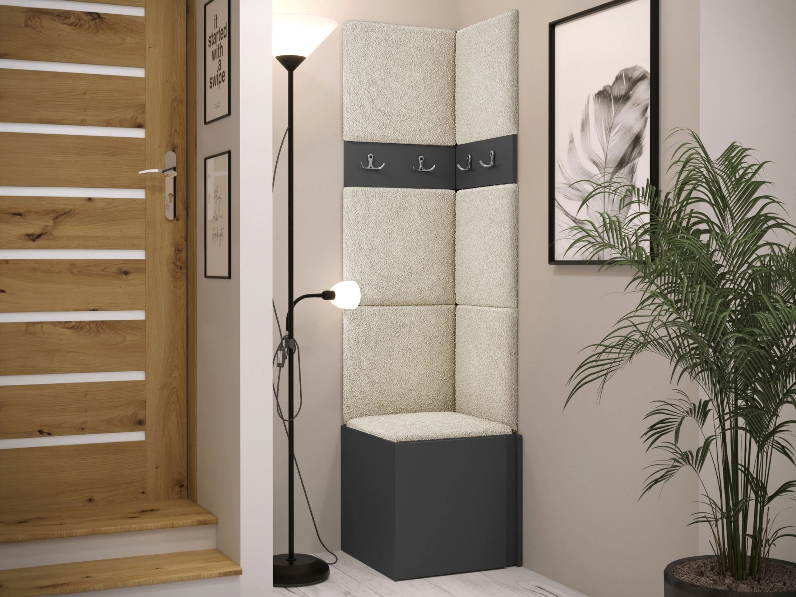Set arredo da corridoio Pinis XXI (Grafite)