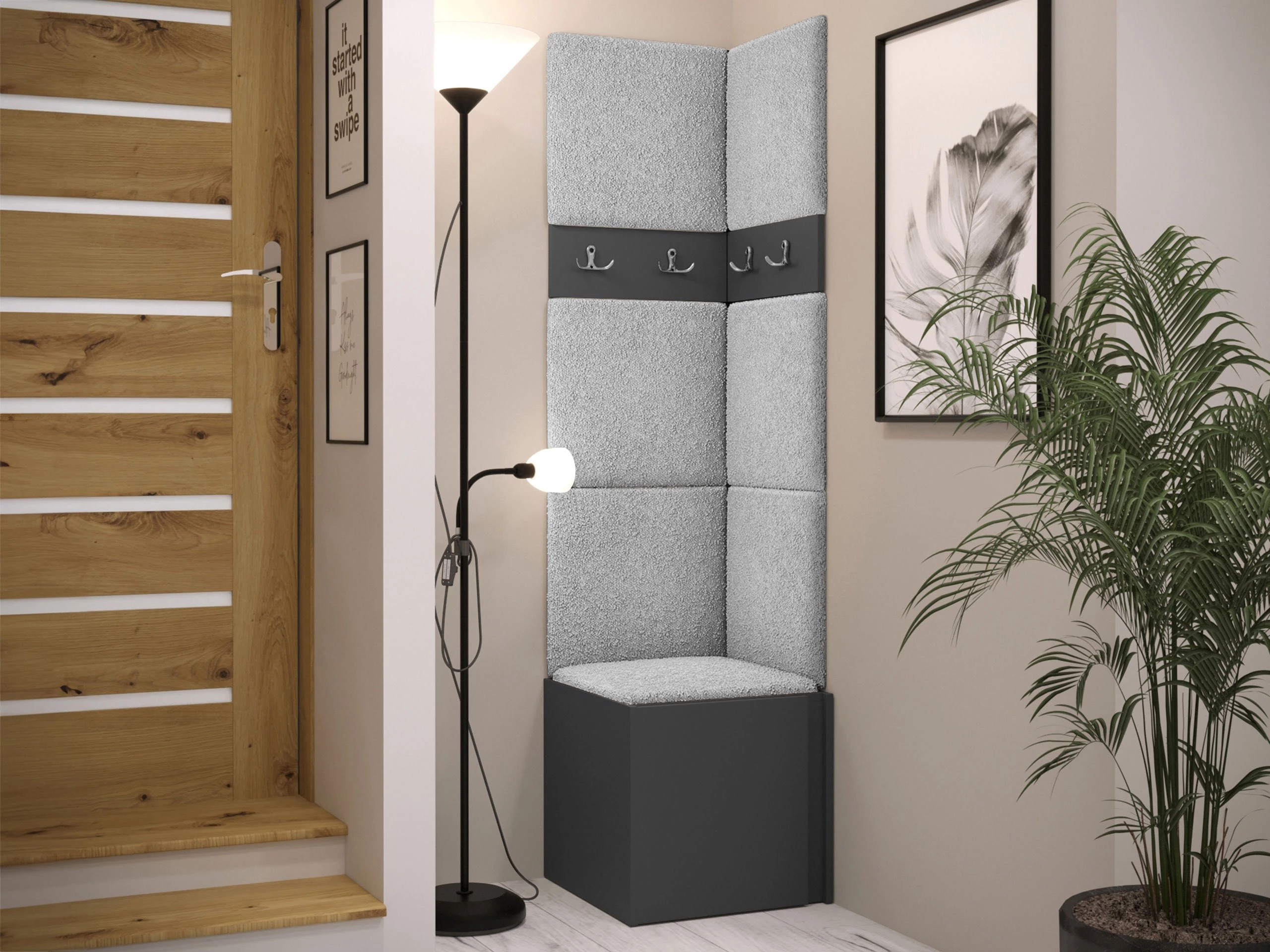 Set arredo da corridoio Pinis XXI (Grafite)
