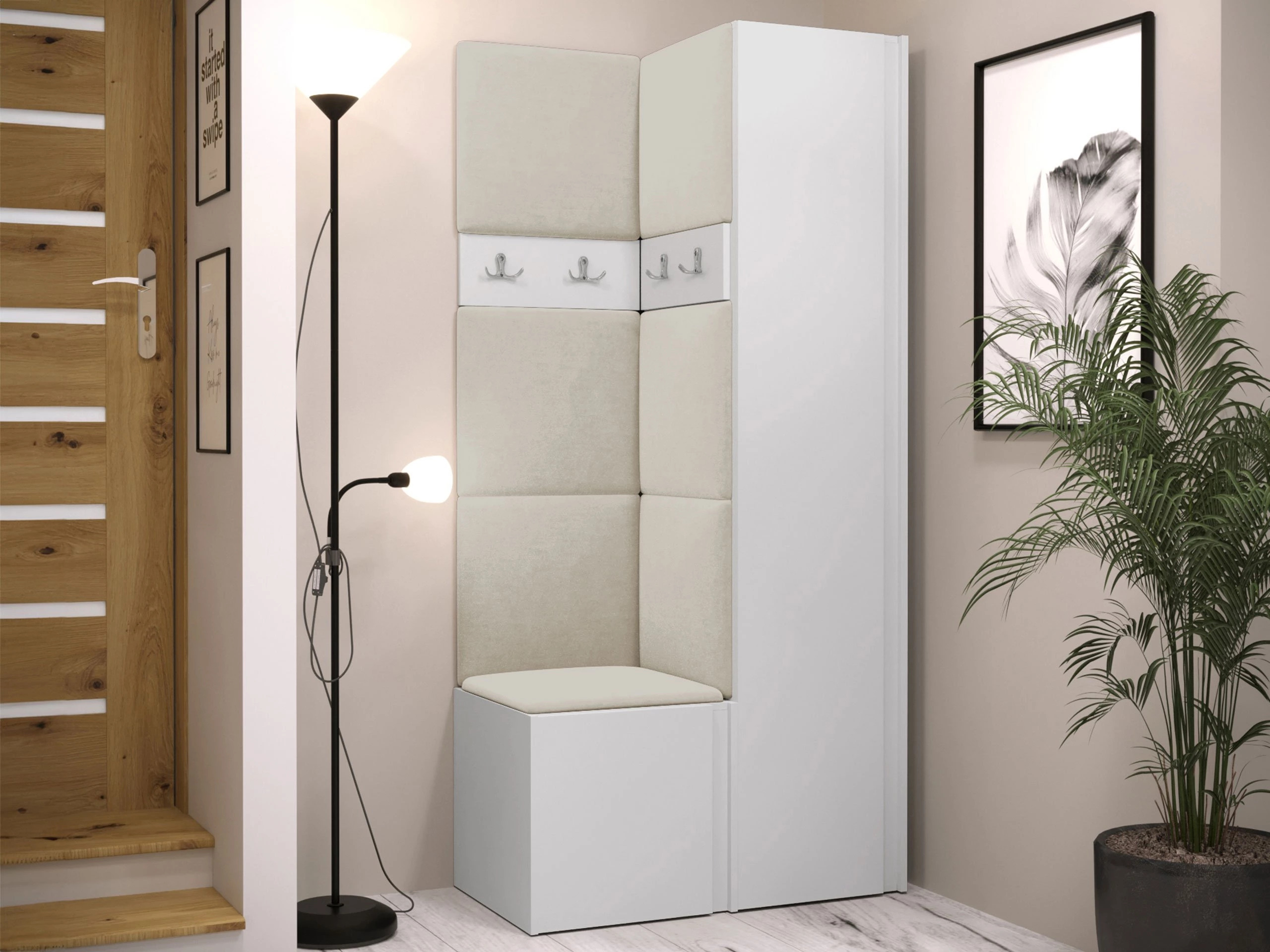 Set arredo da corridoio Pinis XXIV (Bianco)