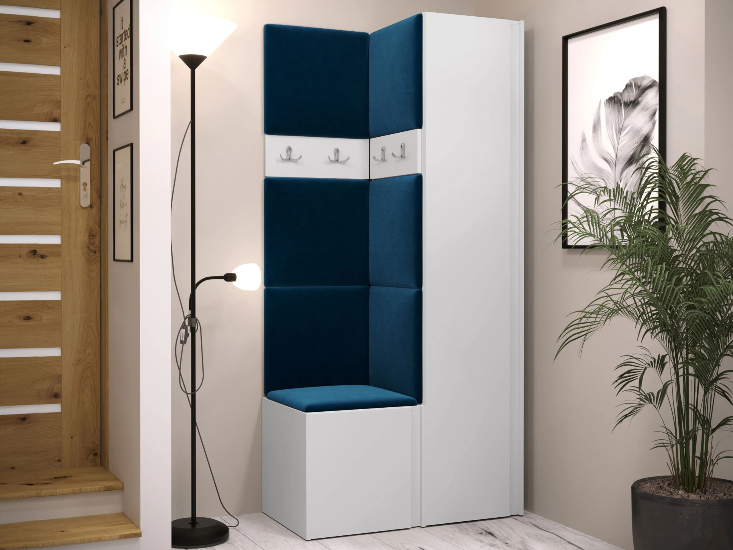 Set arredo da corridoio Pinis XXIV (Bianco)